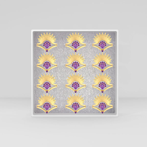 amethyst prong-set ring