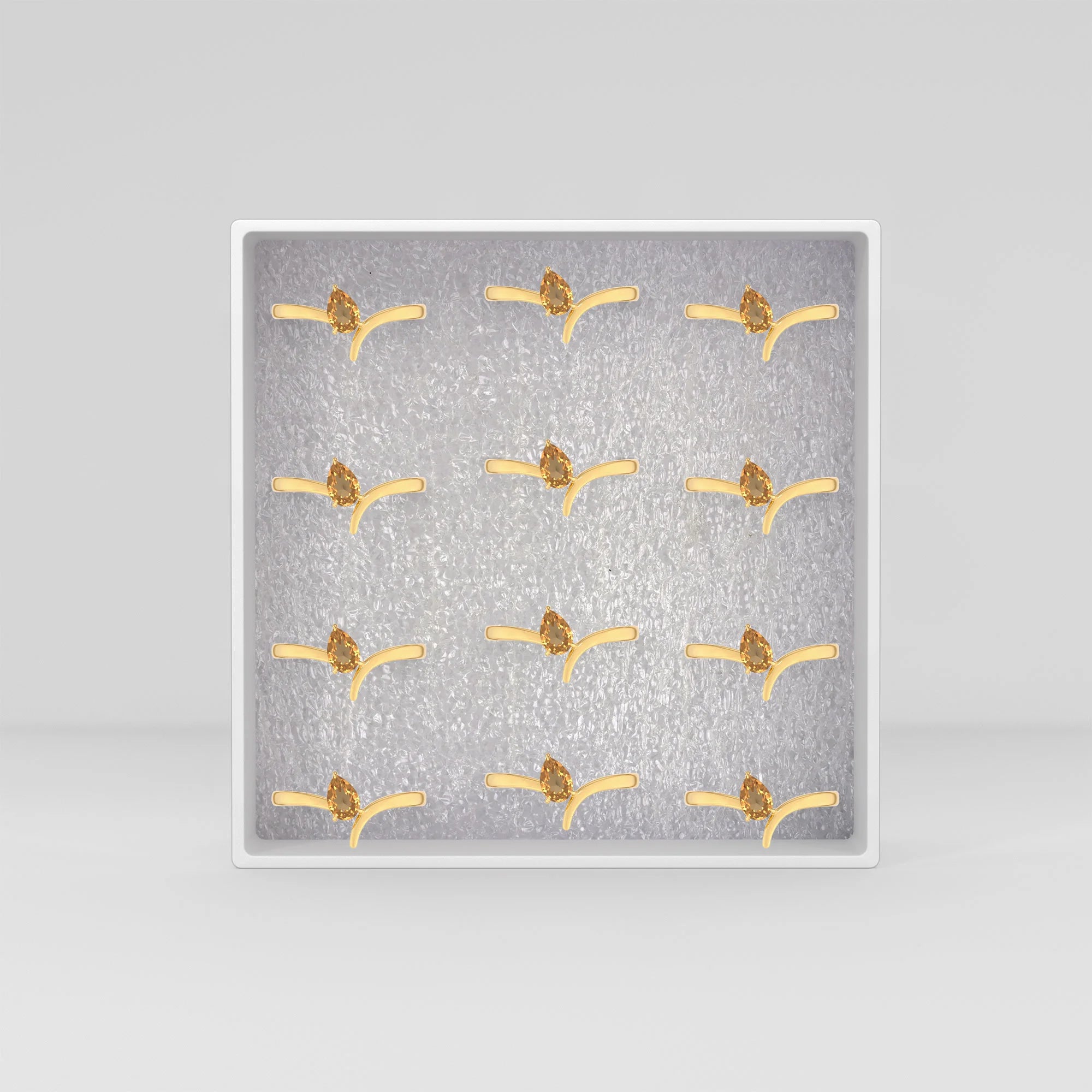 natural citrine ring for women in 18k gold vermeil