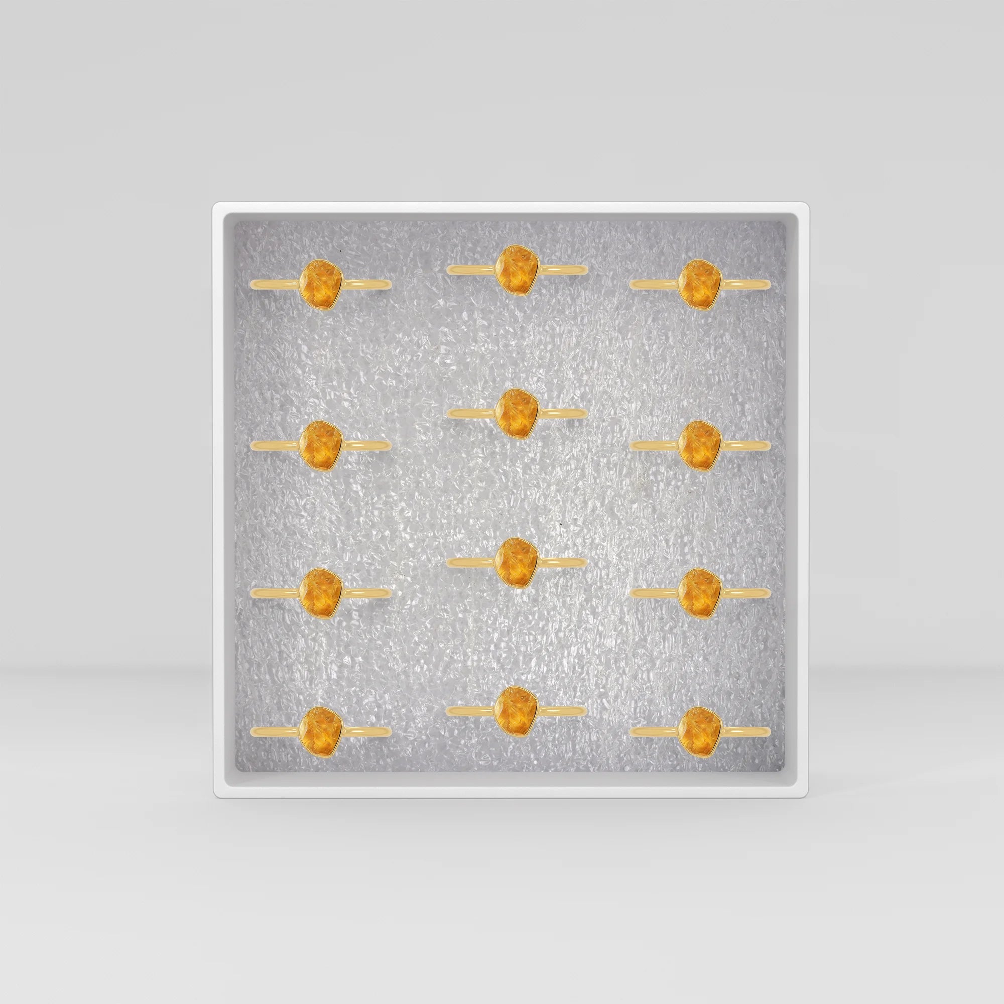 citrine stackable bezel-set ring