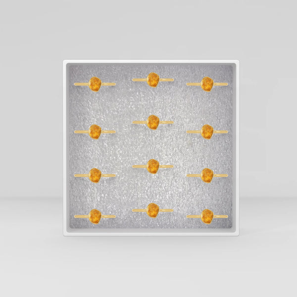 citrine stackable bezel-set ring