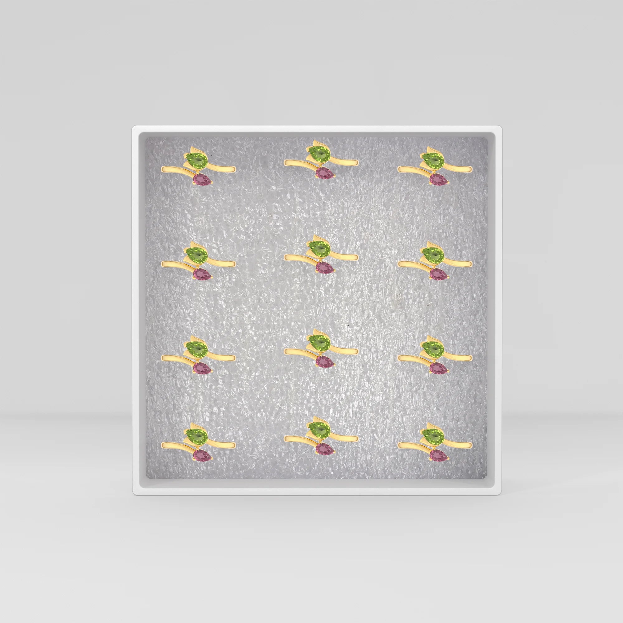 peridot & pink tourmaline ring