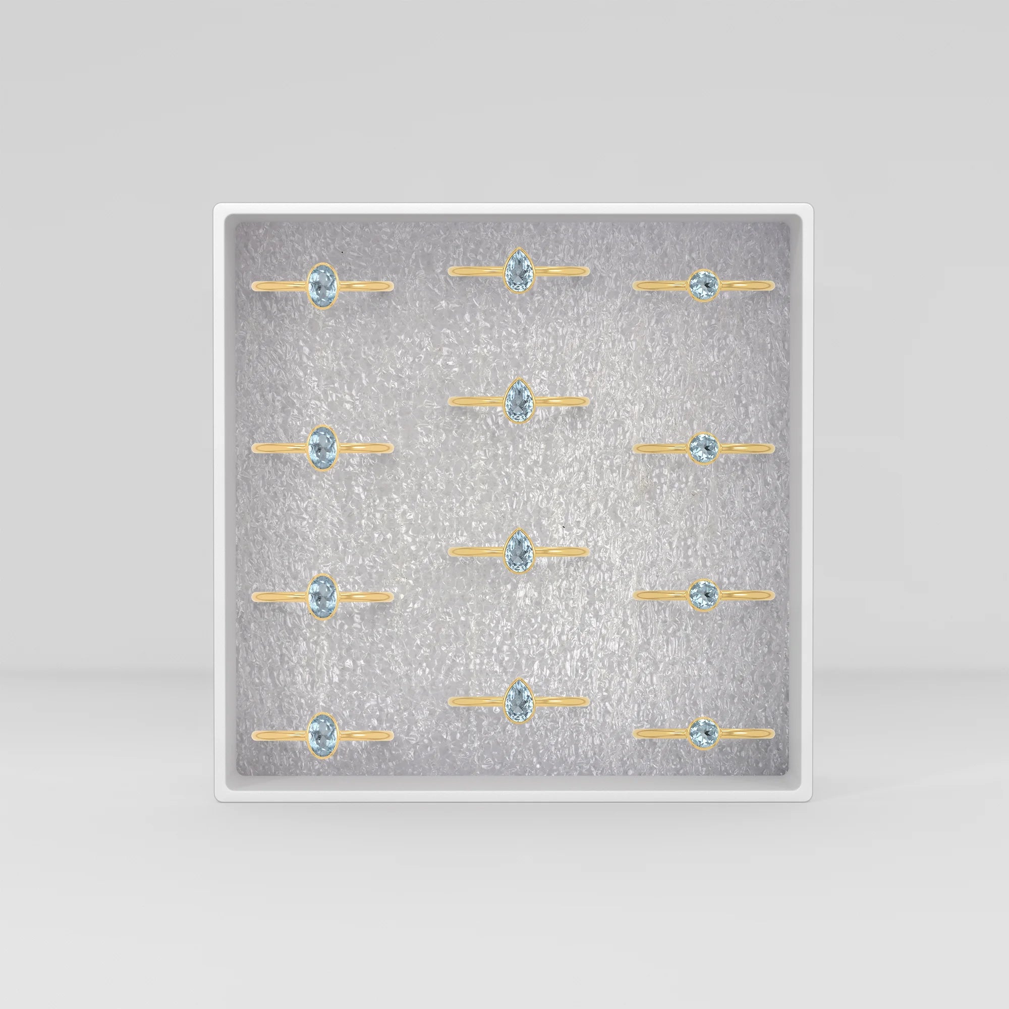 aquamarine stackable bezel-set ring