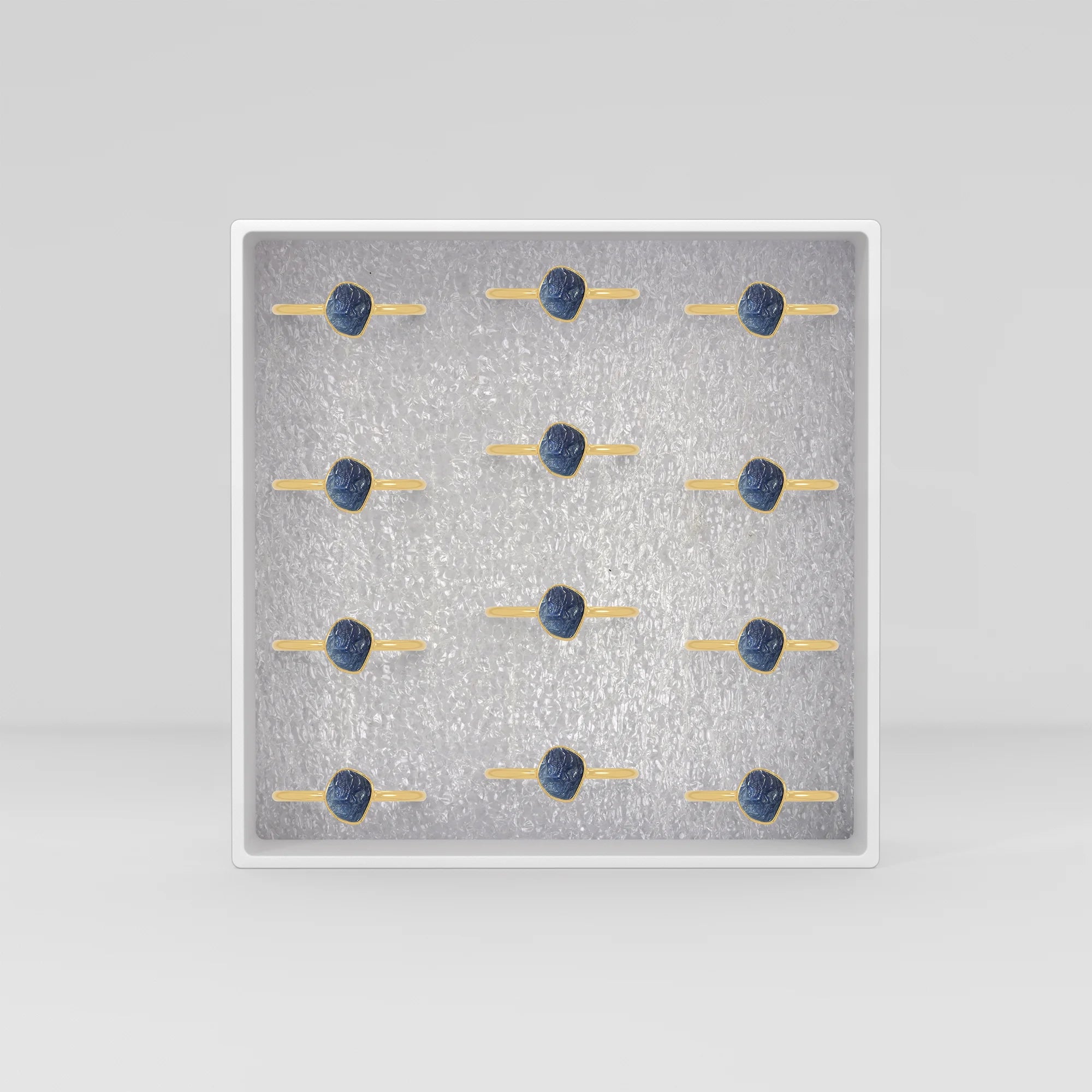 blue sapphire stackable bezel-set ring