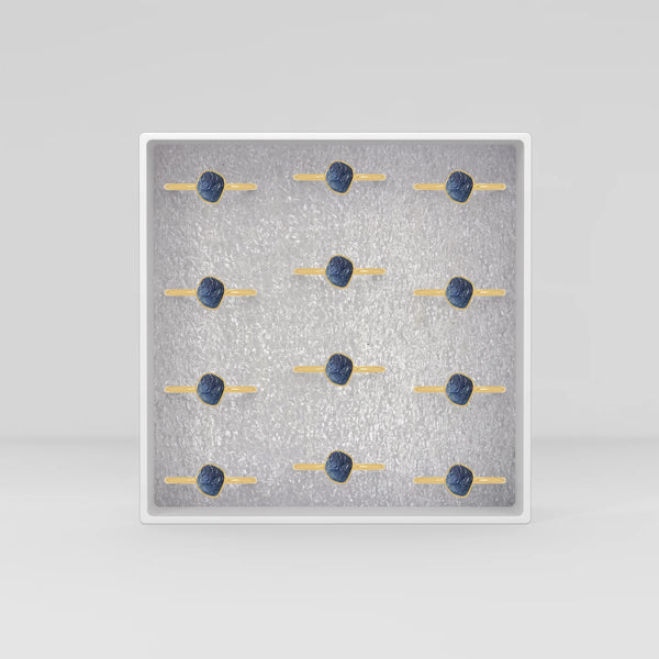blue sapphire stackable bezel-set ring