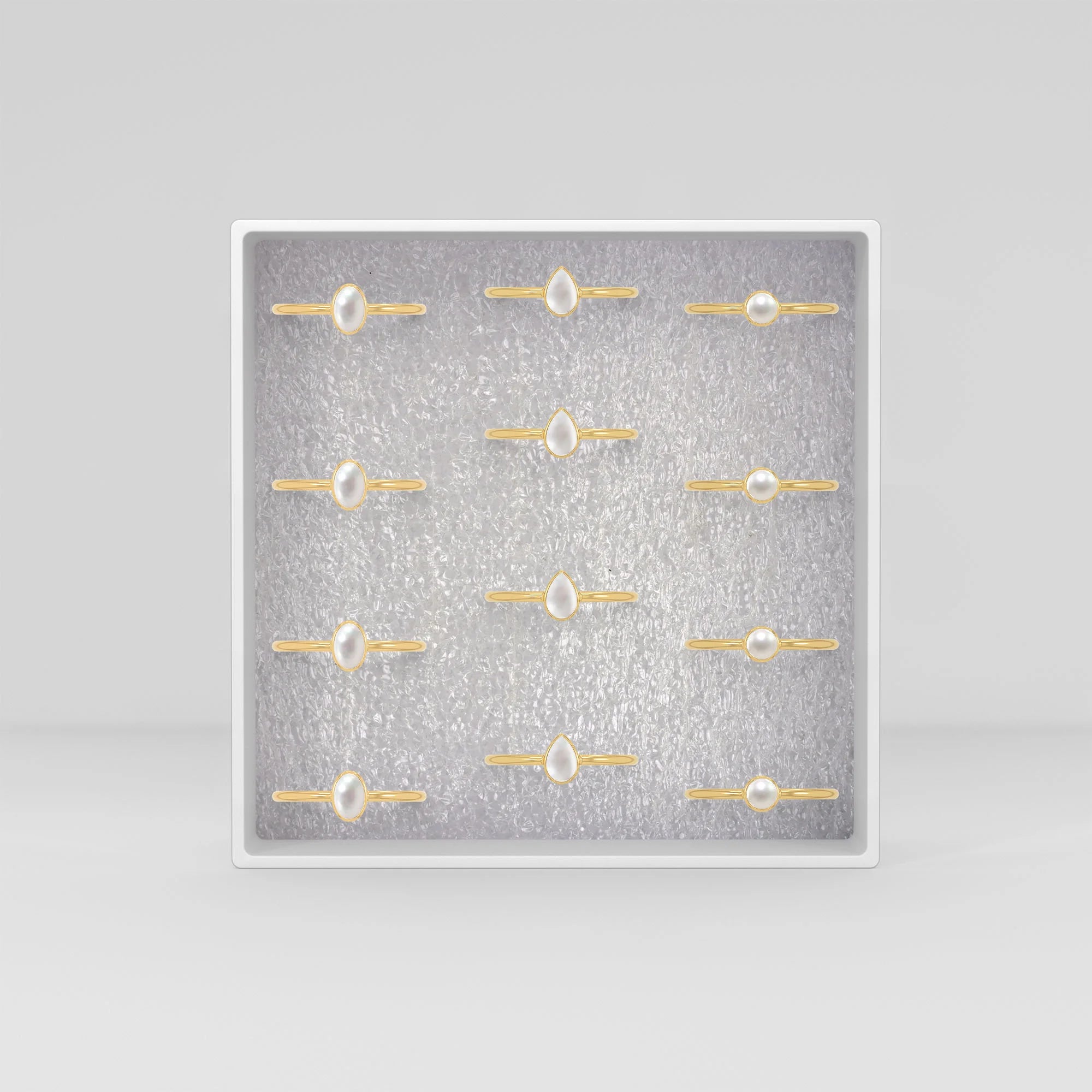 pearl bezel-set ring