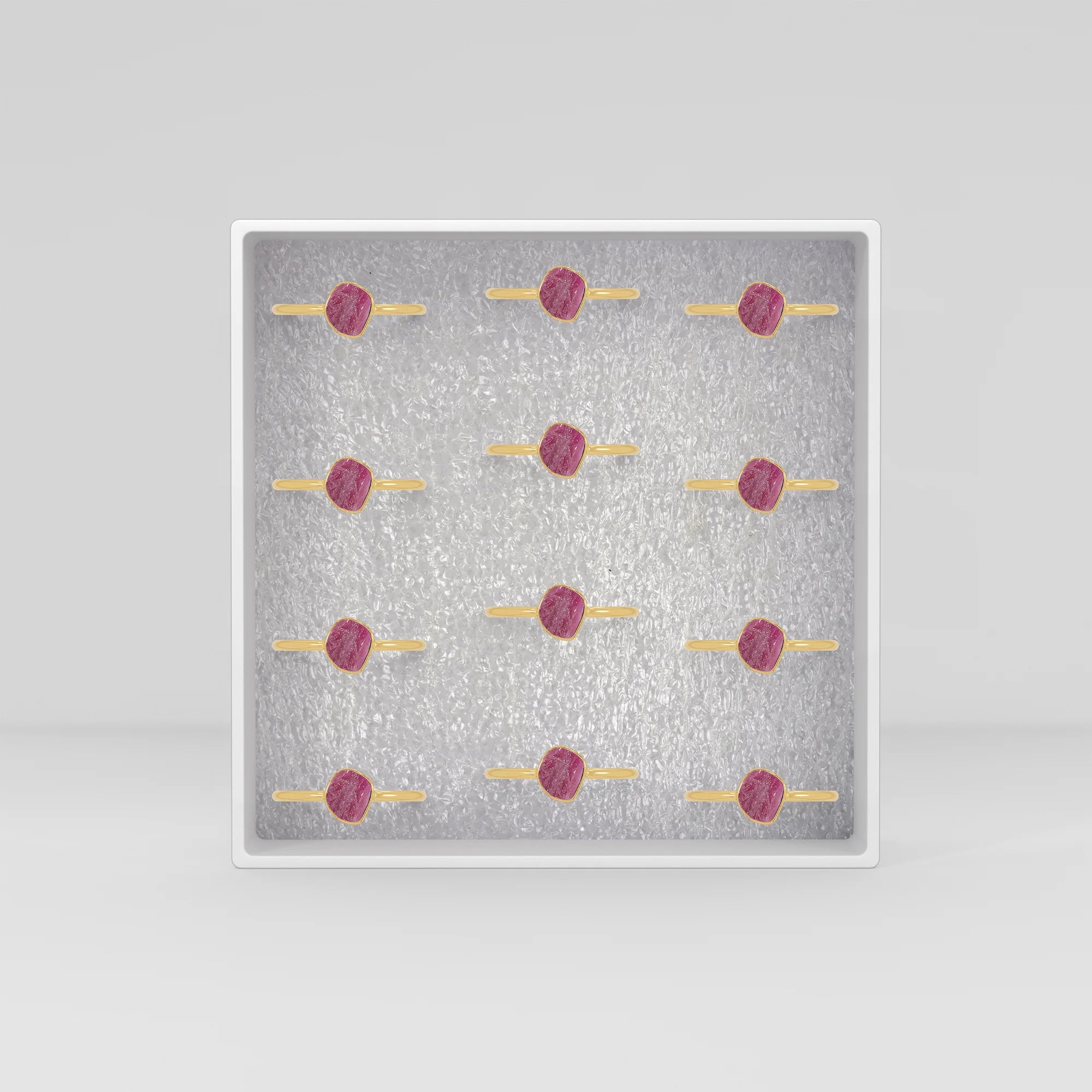 ruby stackable bezel-set ring