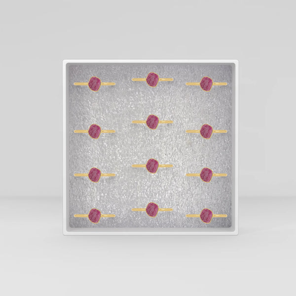 ruby stackable bezel-set ring