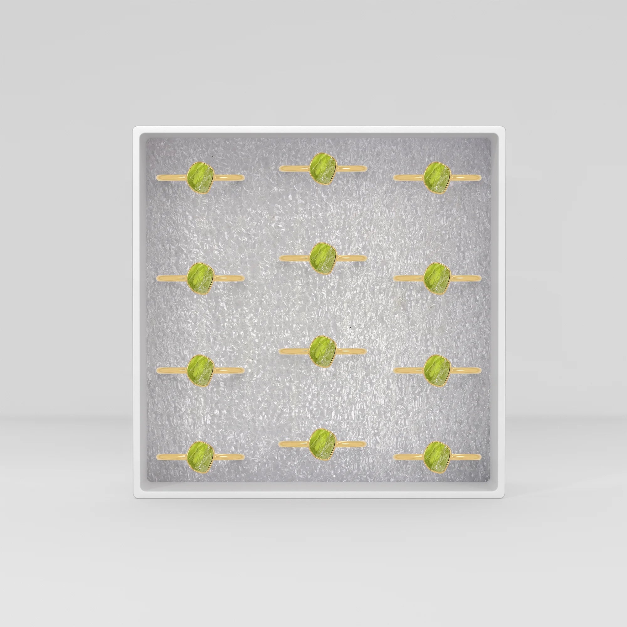 peridot stackable bezel-set ring