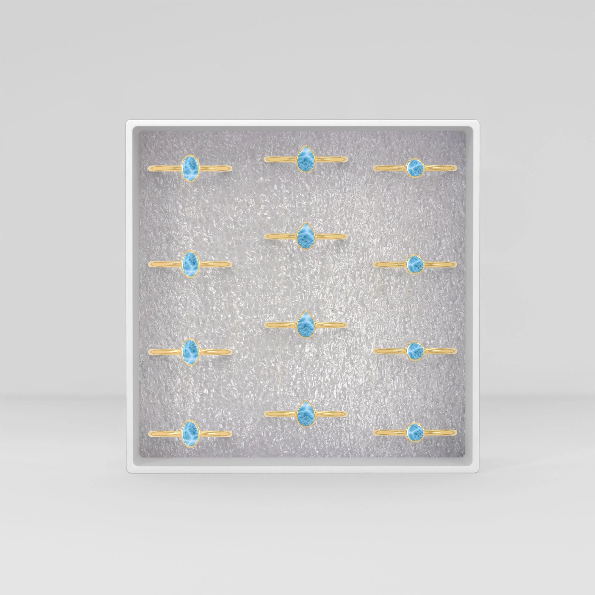 larimar bezel-set ring