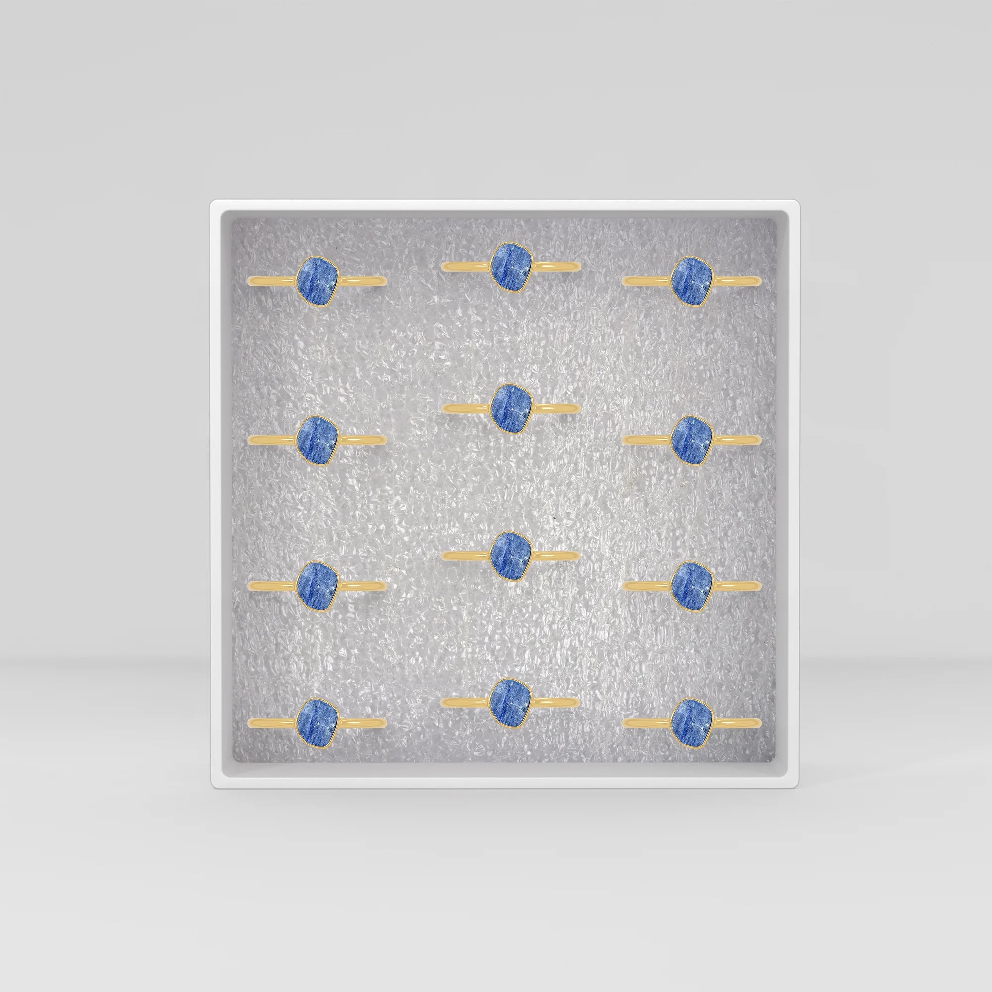 kyanite stackable bezel-set ring