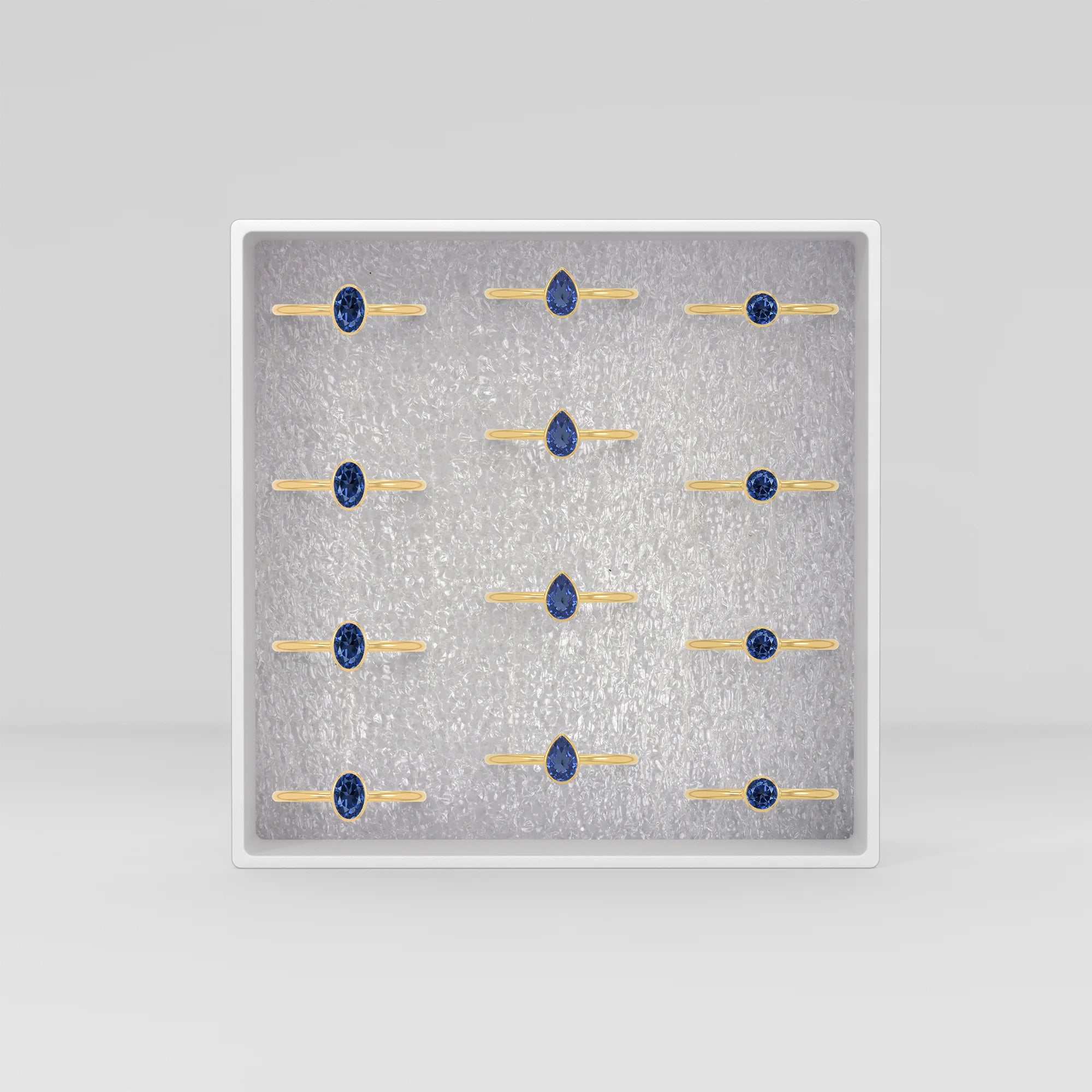 kyanite stackable bezel-set ring