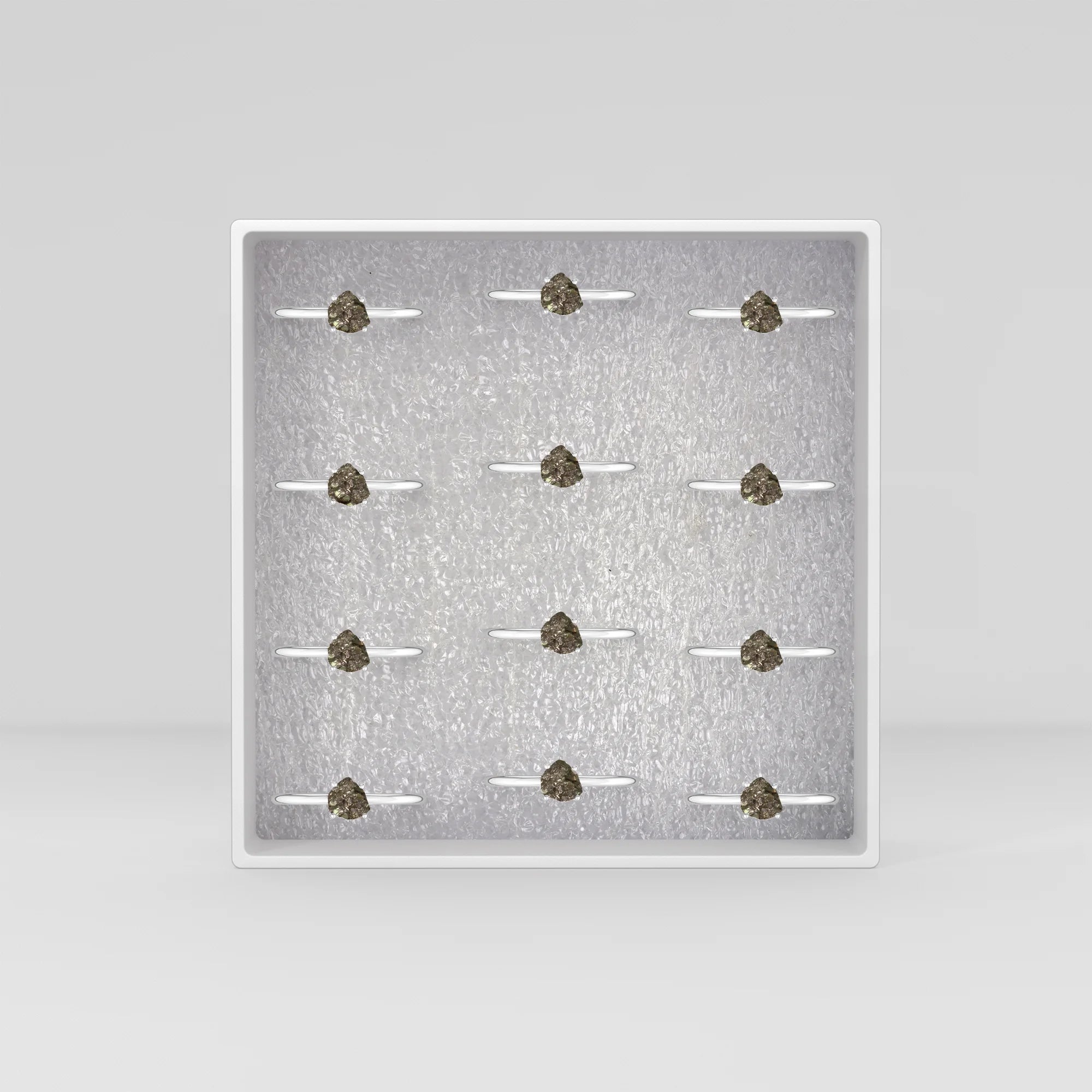 pyrite stackable prong-set ring