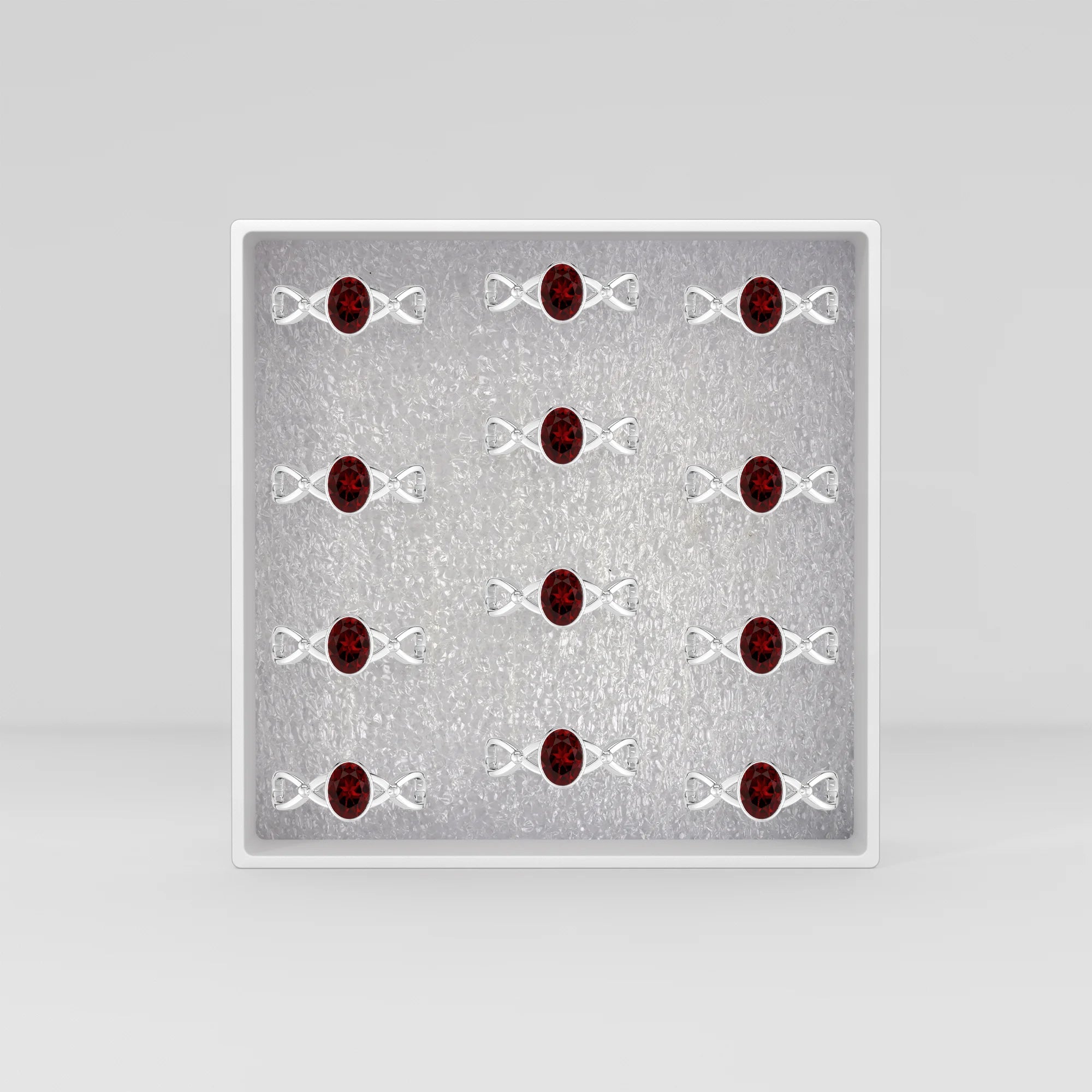 garnet bezel-set ring