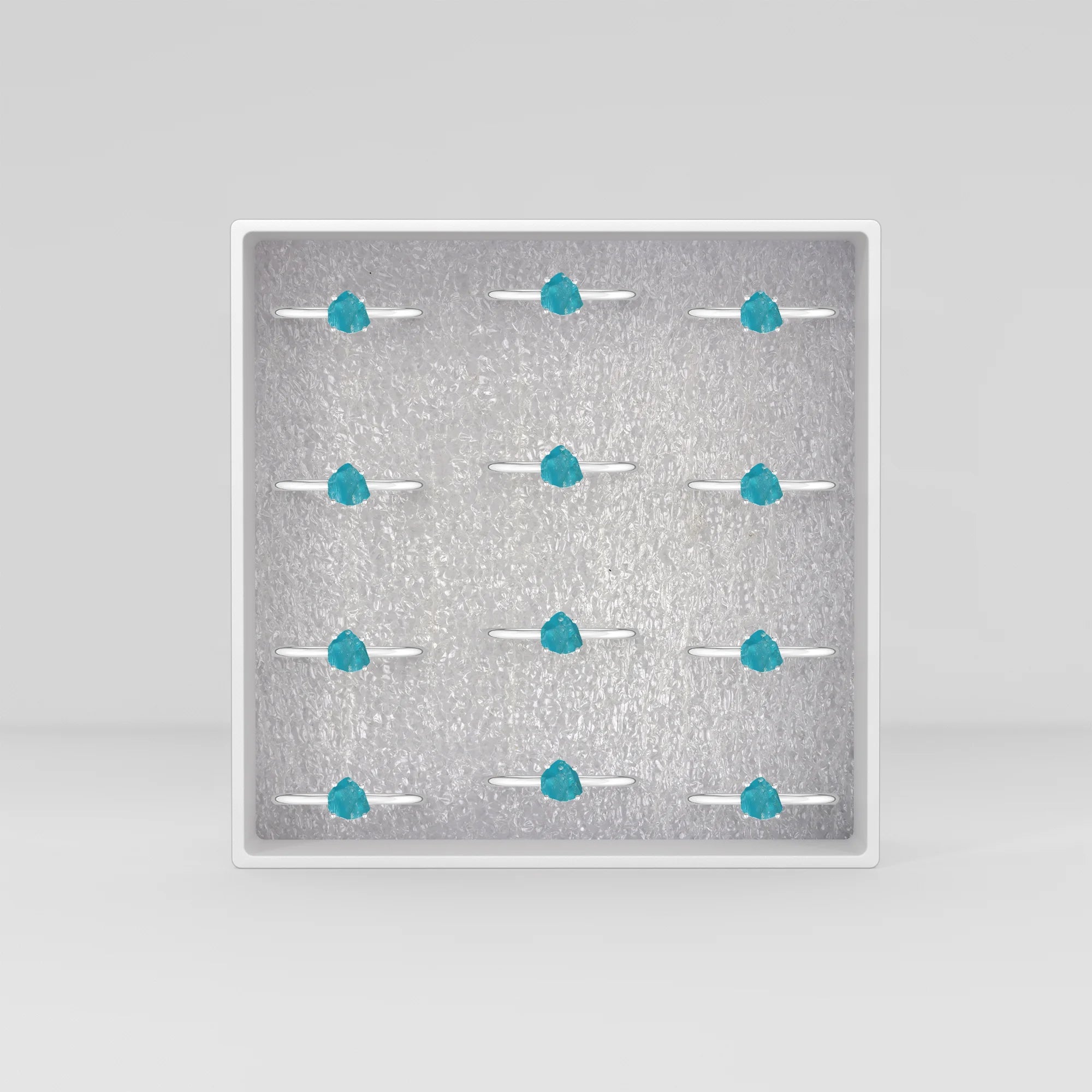 paraiba apatite stackable prong-set ring