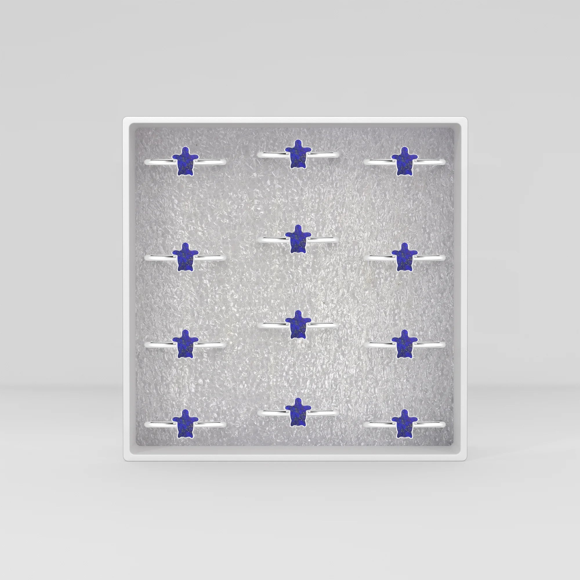 lapis lazuli stackable bezel-set ring