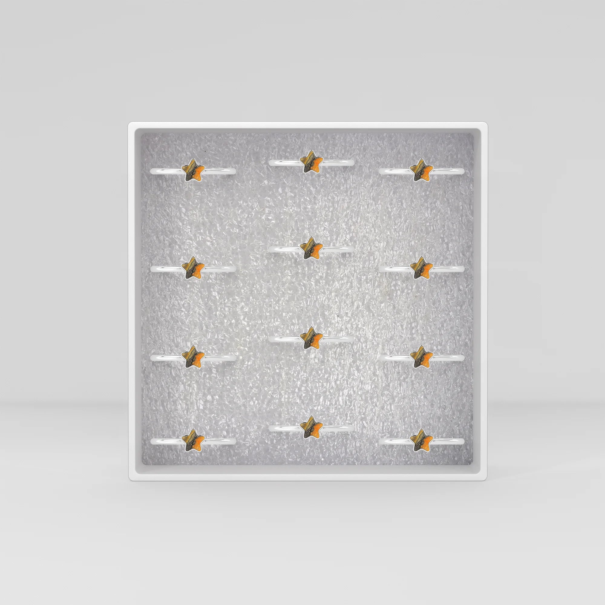 bumble bee stackable bezel-set ring