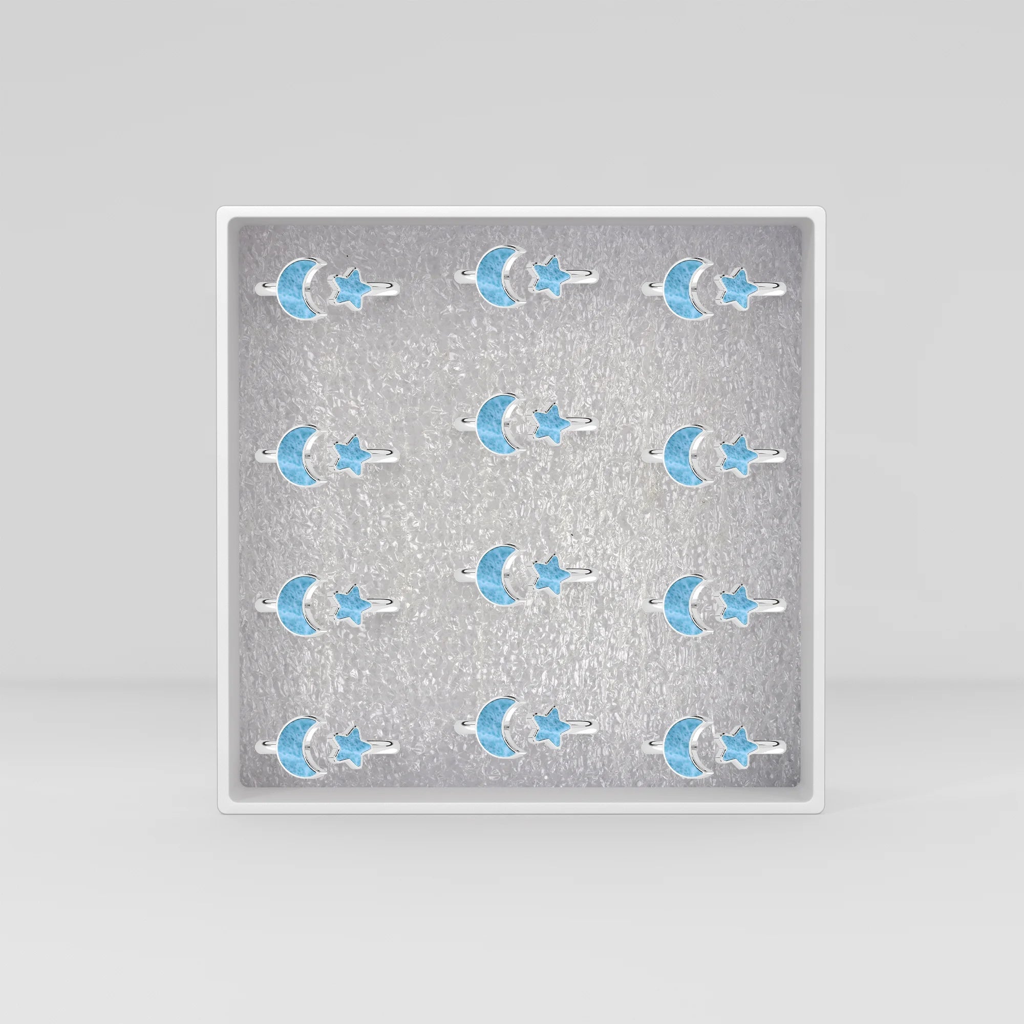 larimar bezel-set ring