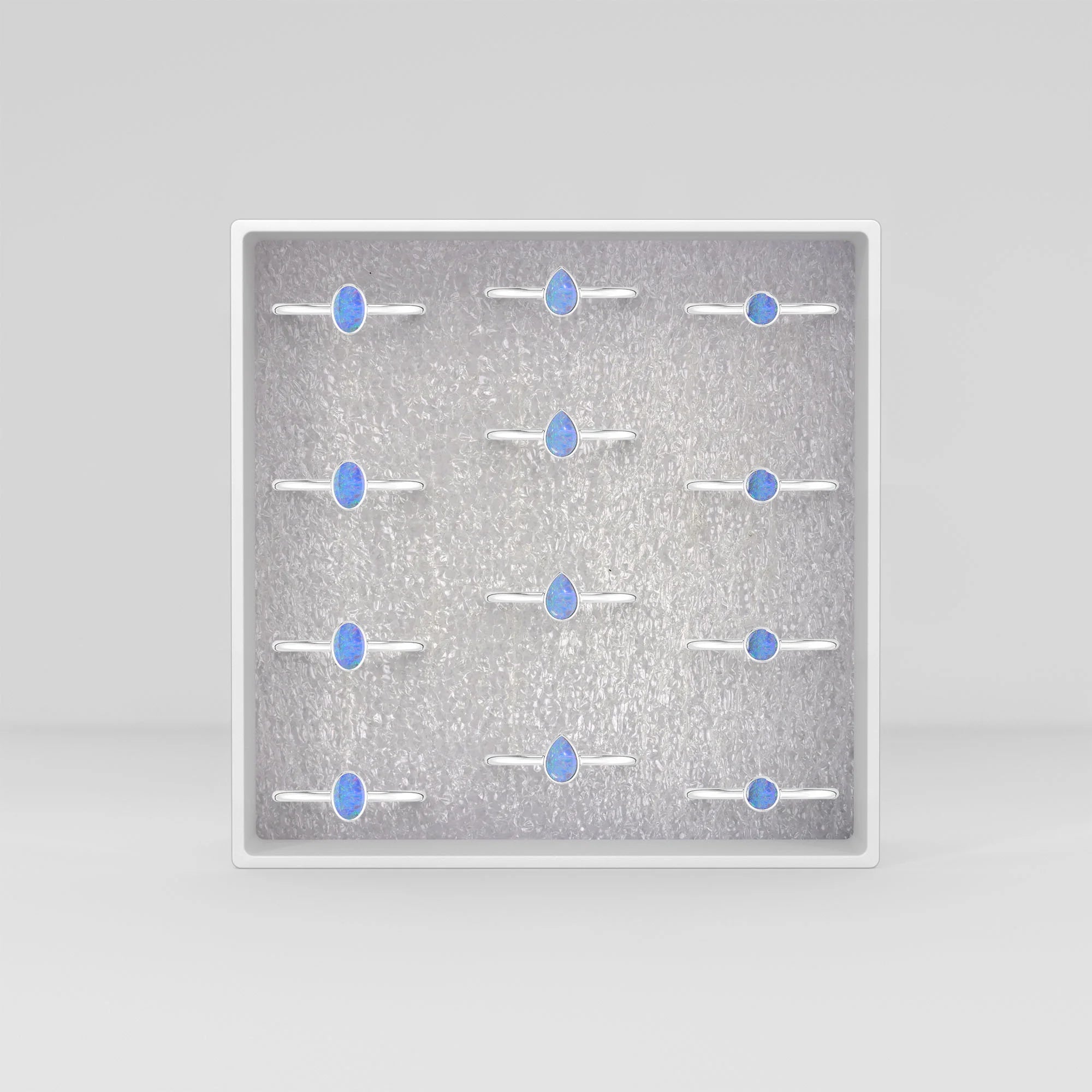 australian opal bezel-set ring