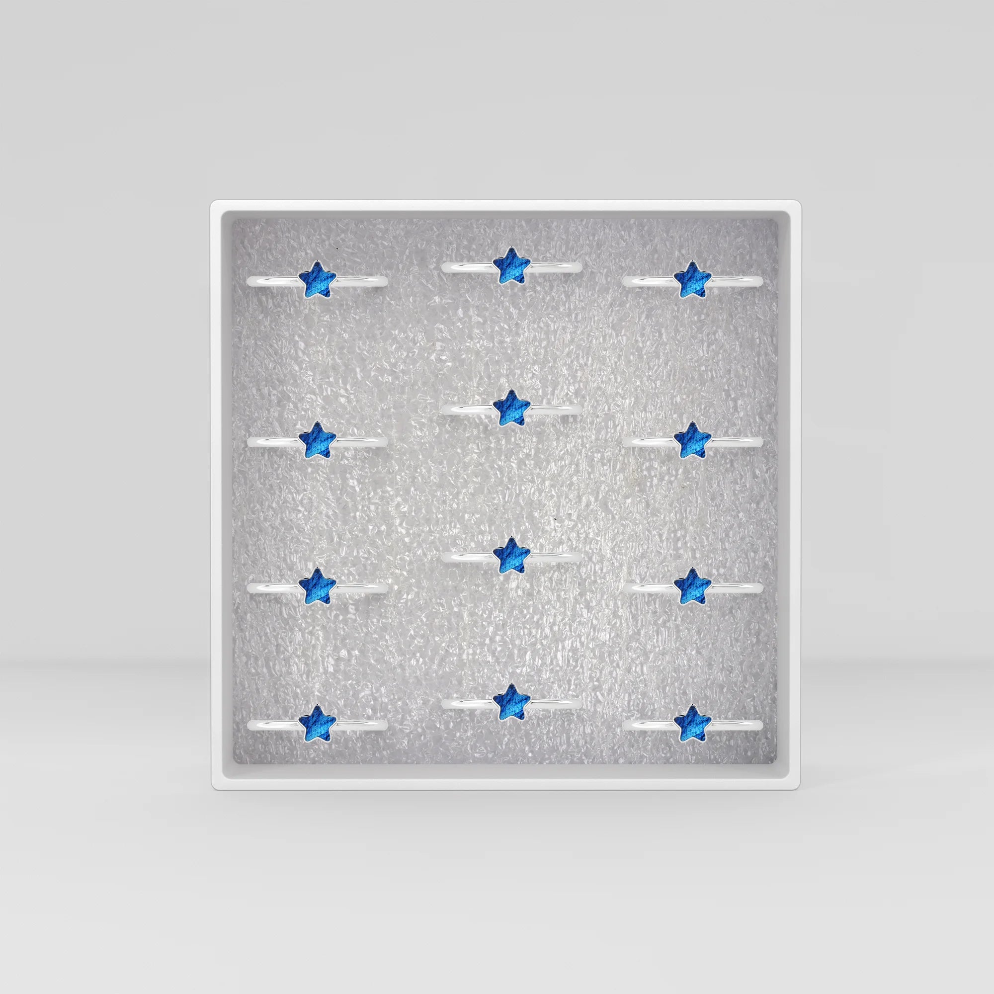 labradorite stackable bezel-set ring