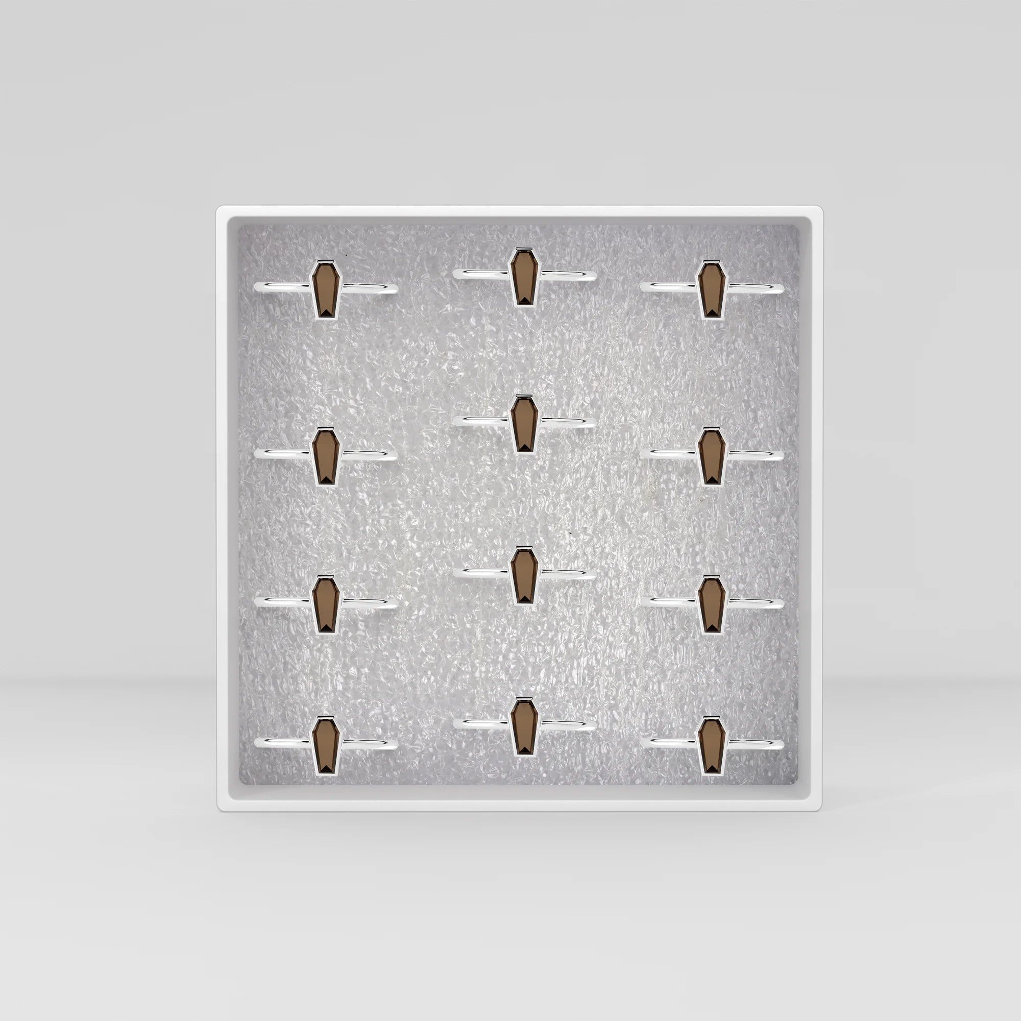 smoky quartz bezel-set ring