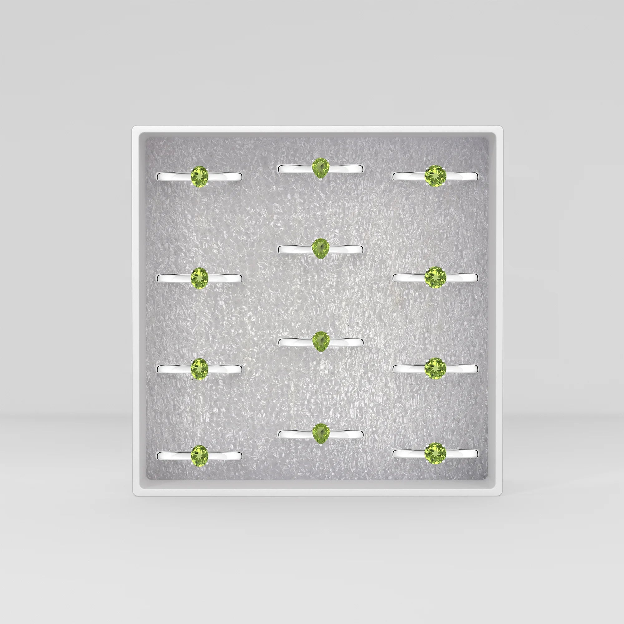 peridot stackable prong-set ring