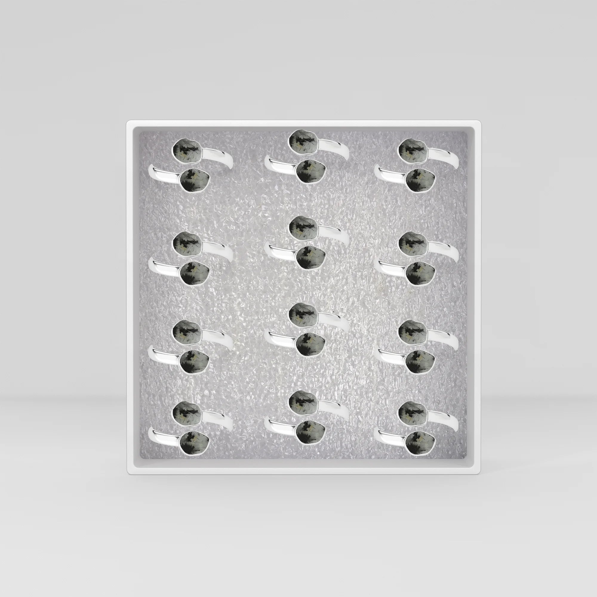 tourmalated quartz bezel-set ring