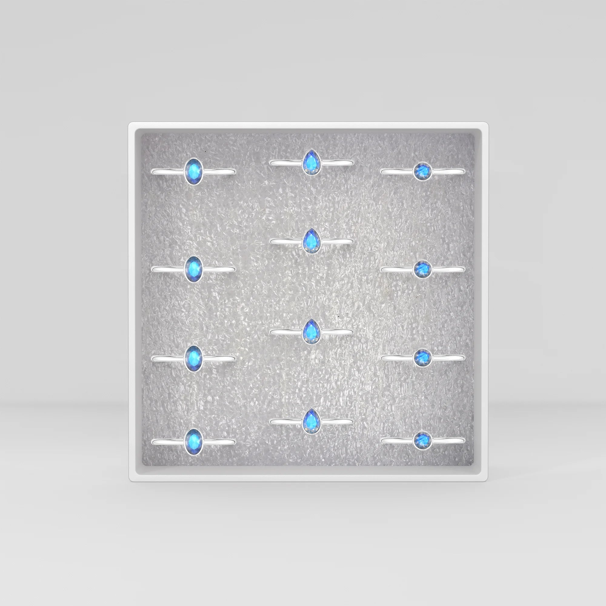 labradorite stackable bezel-set ring