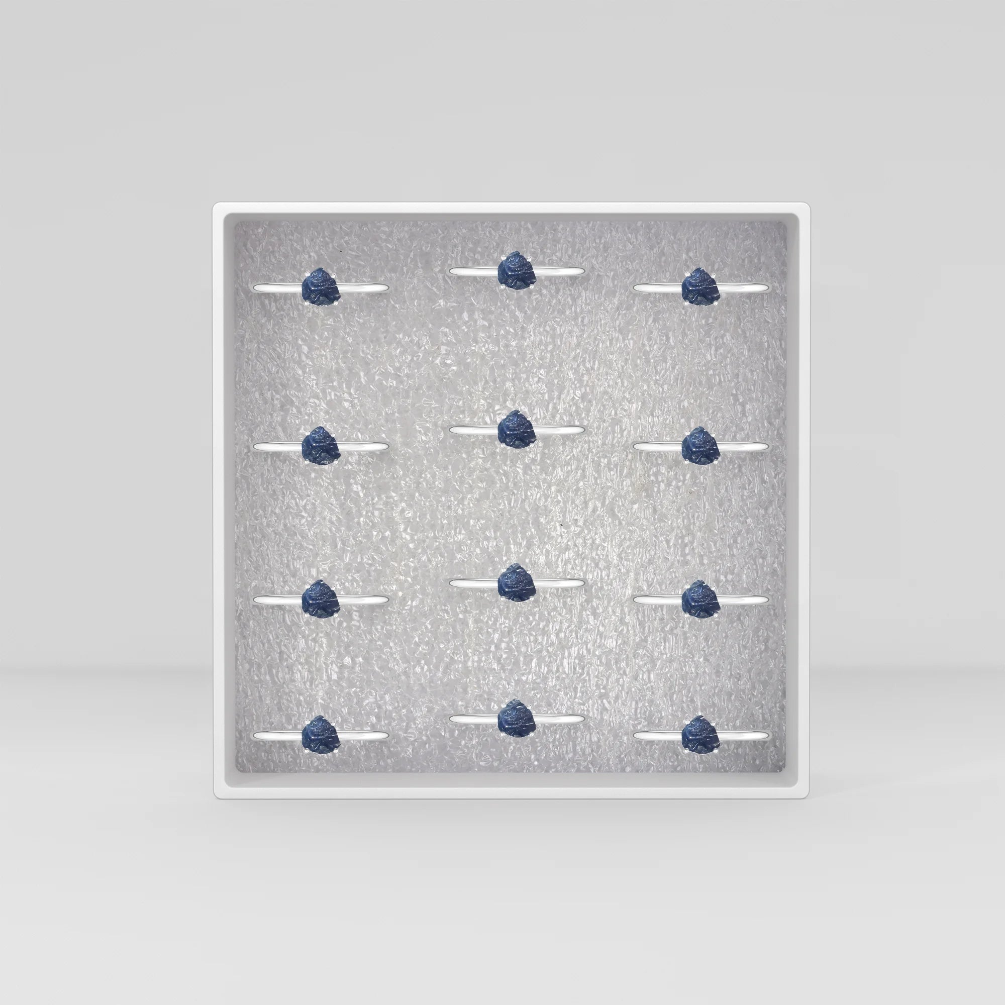 blue sapphire stackable prong-set ring