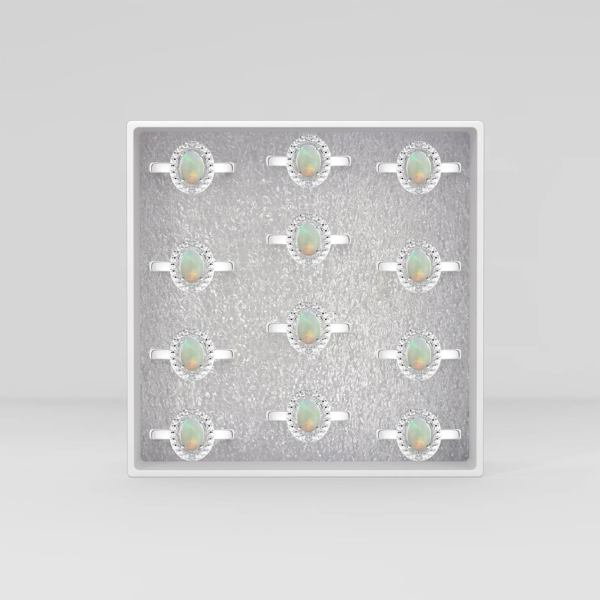 ethiopian-opal prong-set ring