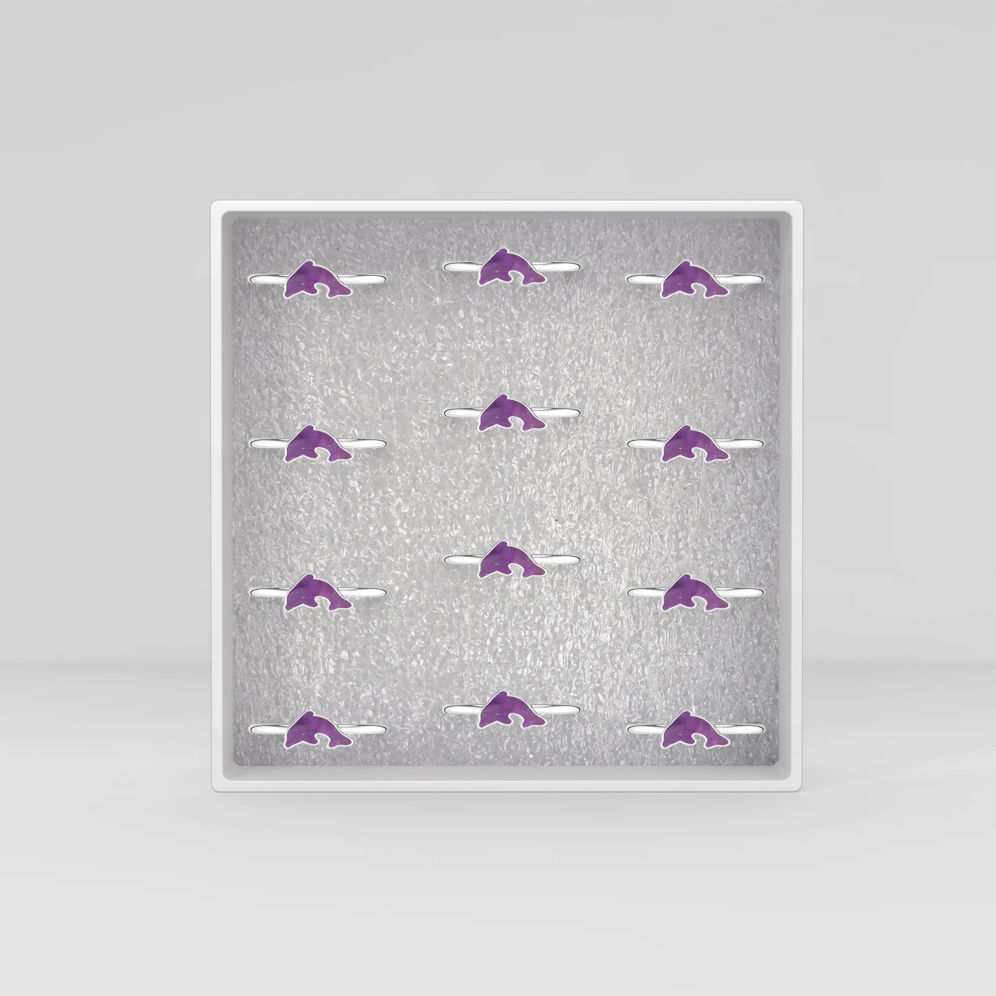 amethyst stackable bezel-set ring