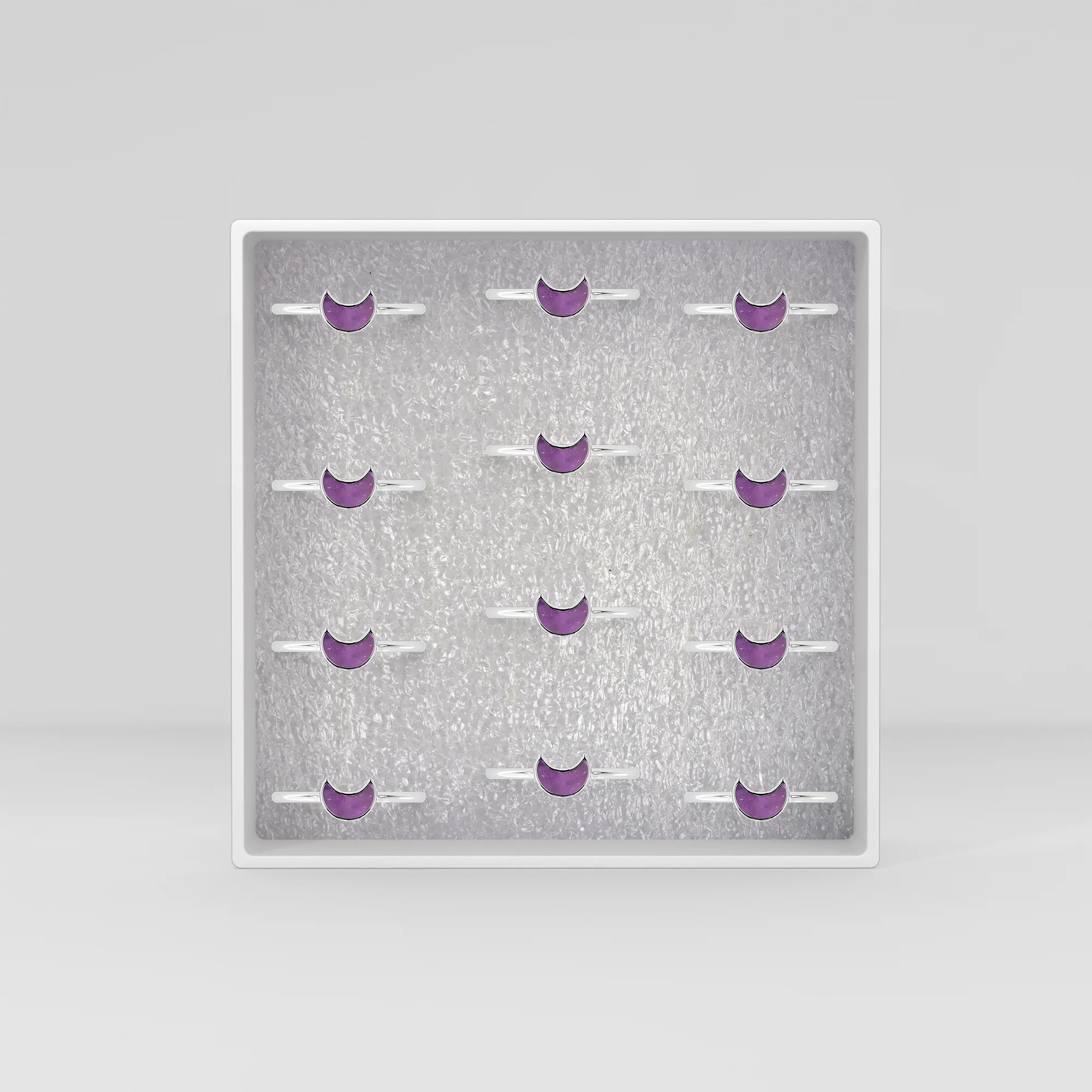 amethyst stackable bezel-set ring