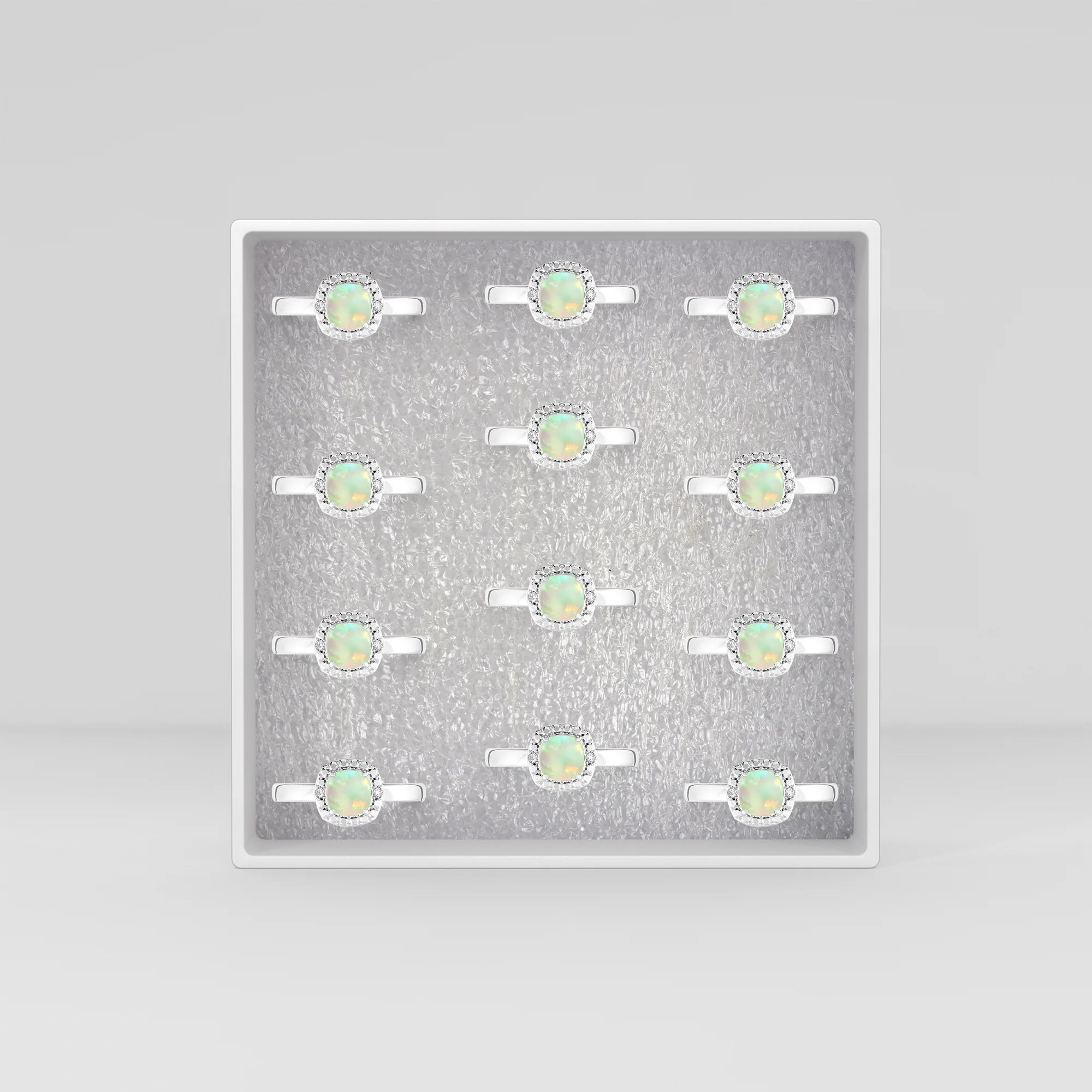 ethiopian-opal prong-set ring