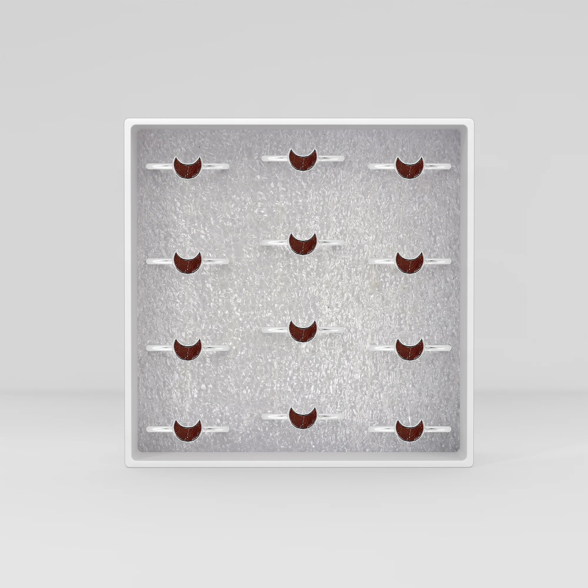 garnet stackable bezel-set ring