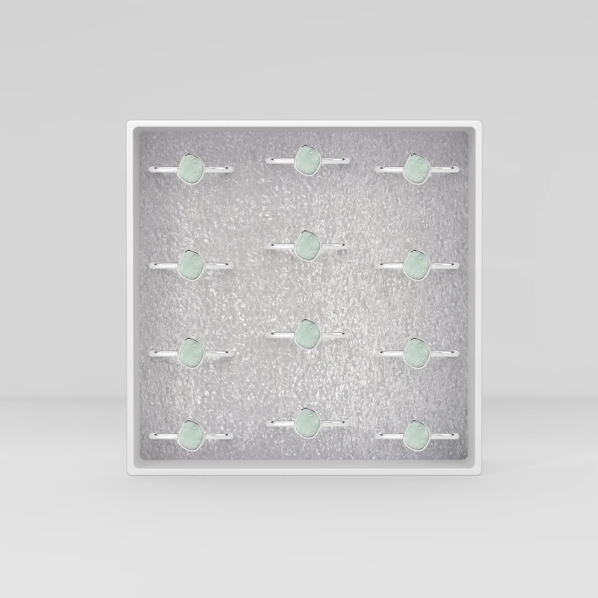 flourite stackable bezel-set ring