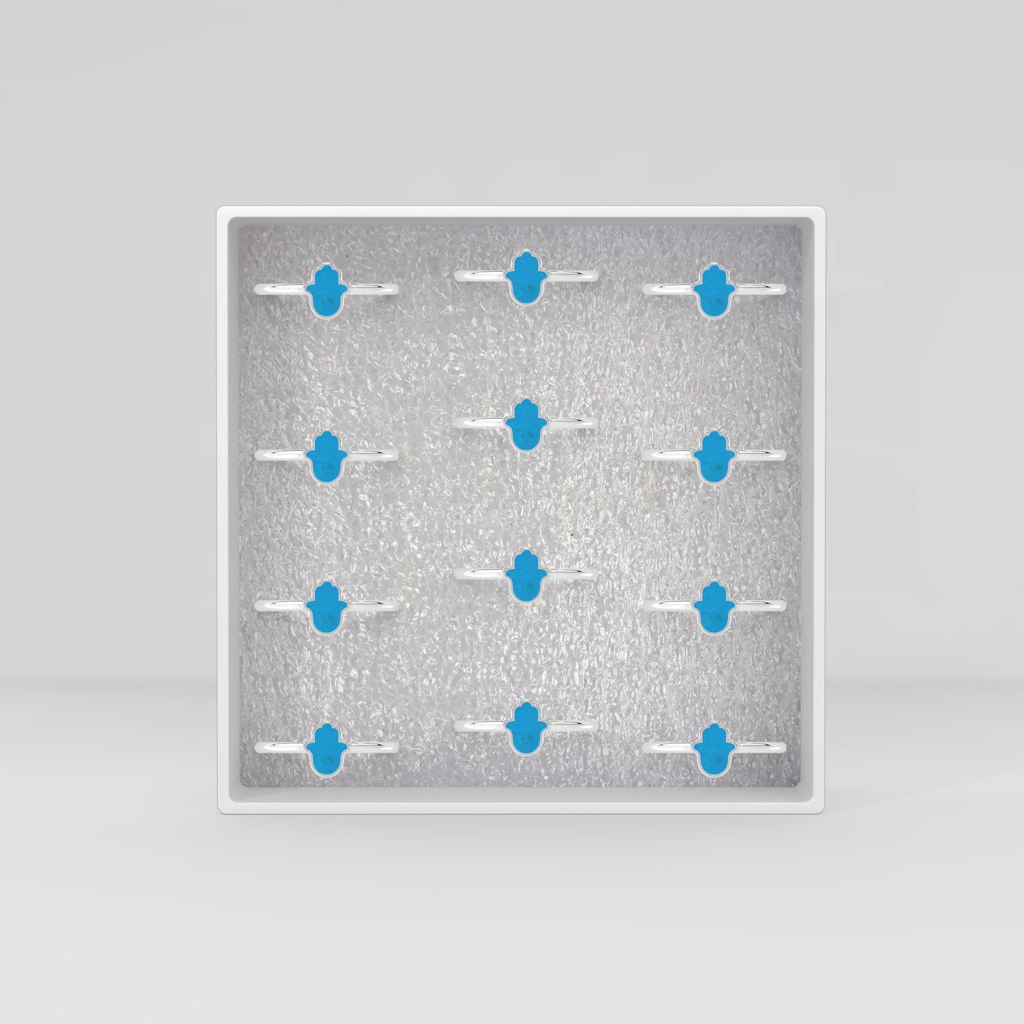 turquoise stackable bezel-set ring