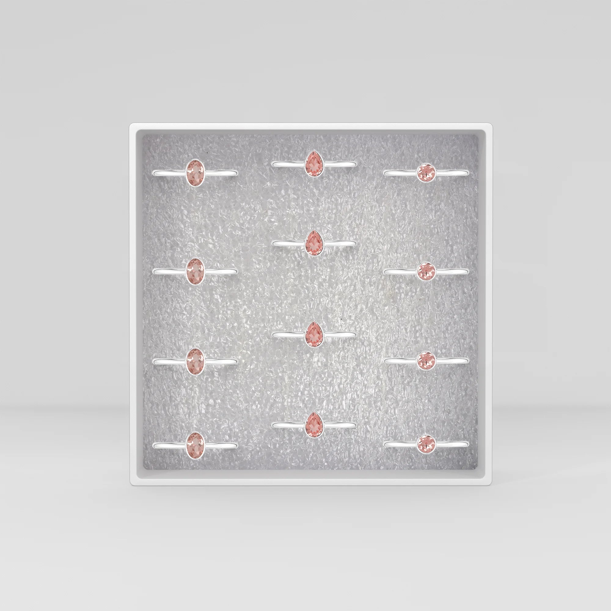 morganite stackable bezel-set ring