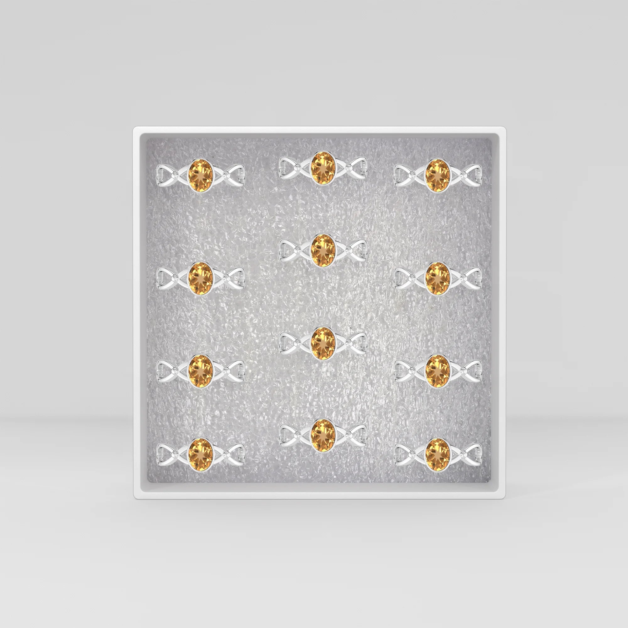 citrine bezel-set ring