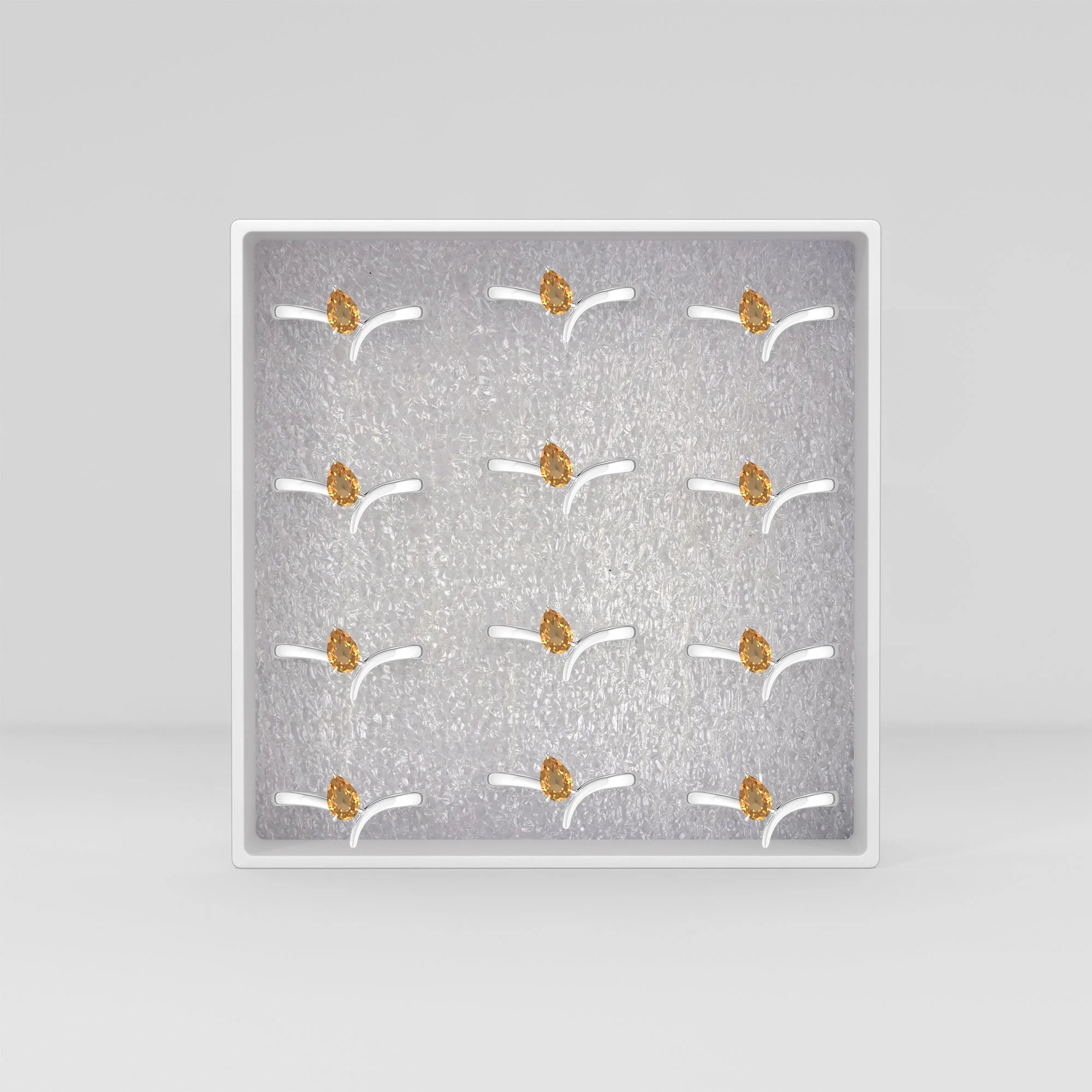 natural citrine ring for women in sterling silver