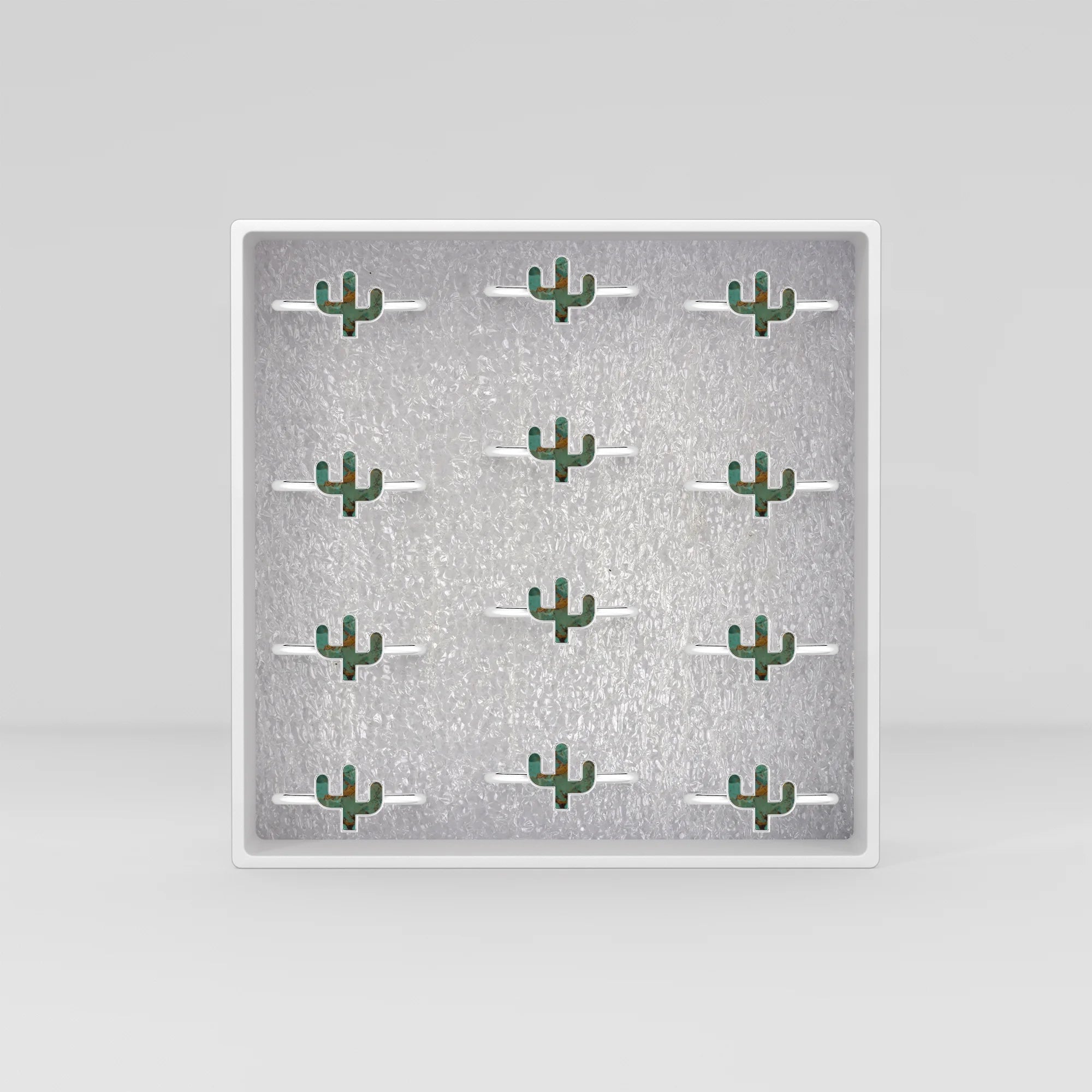 compressed turquoise blue bezel-set ring