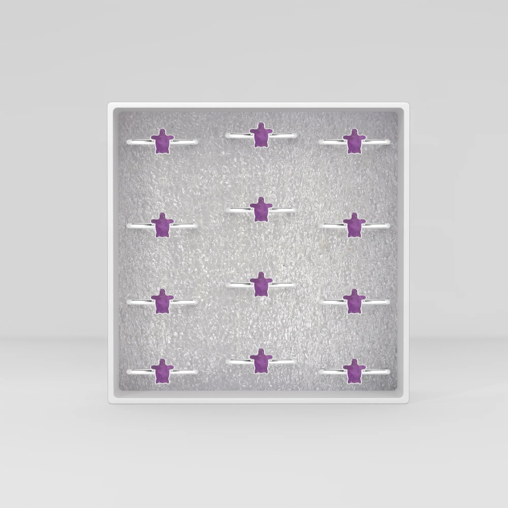 amethyst stackable bezel-set ring