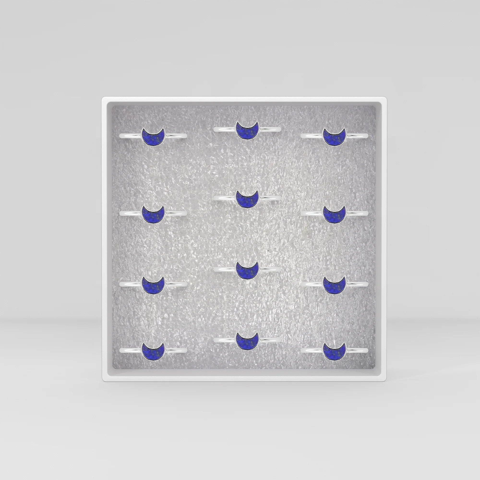 lapis lazuli stackable bezel-set ring