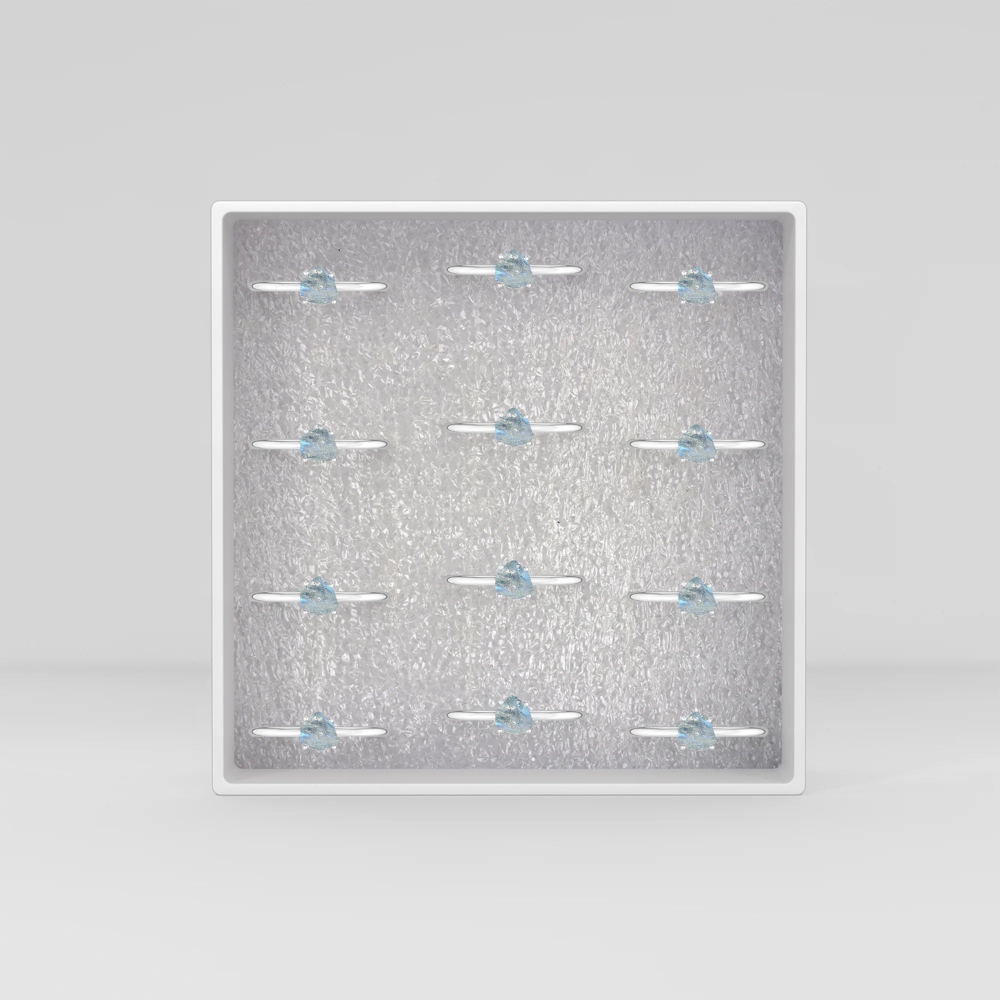 rainbow moonstone stackable prong-set ring