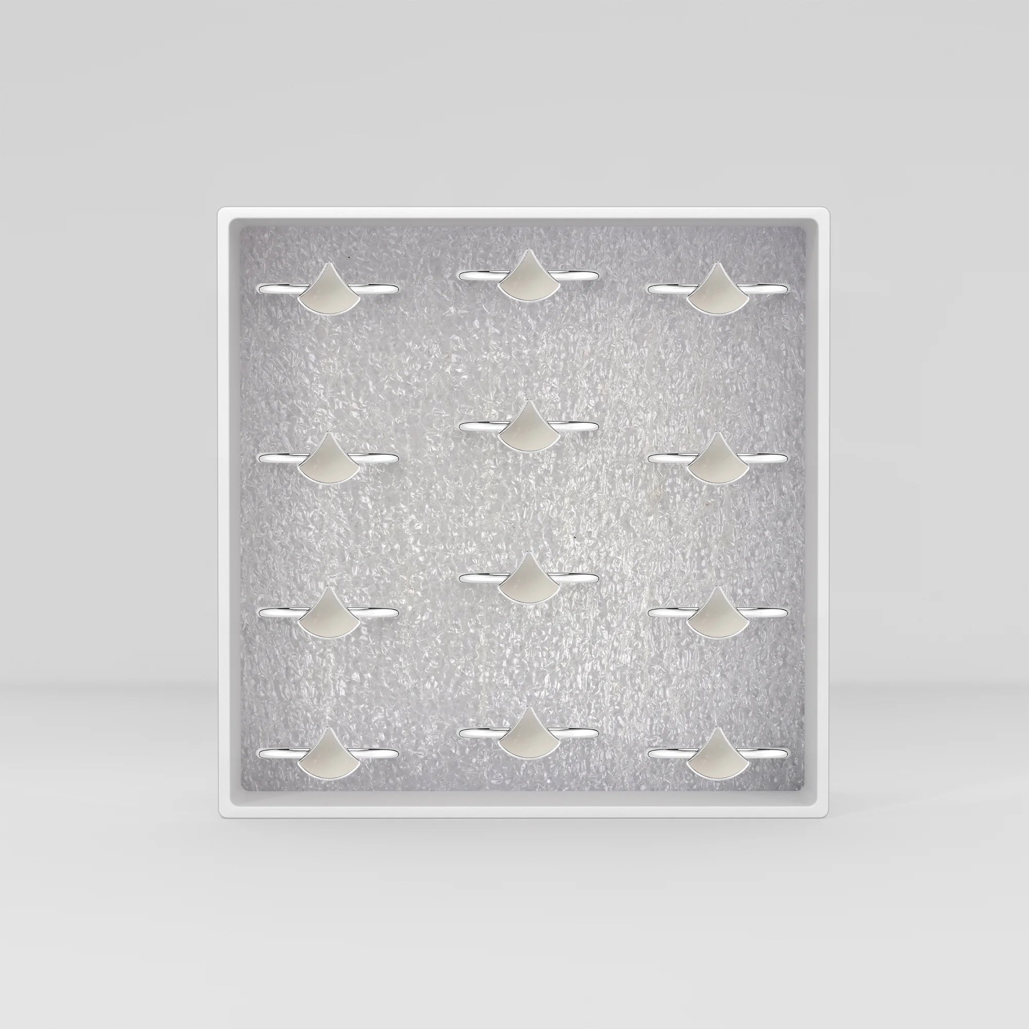 mother-of-pearl stackable bezel-set ring
