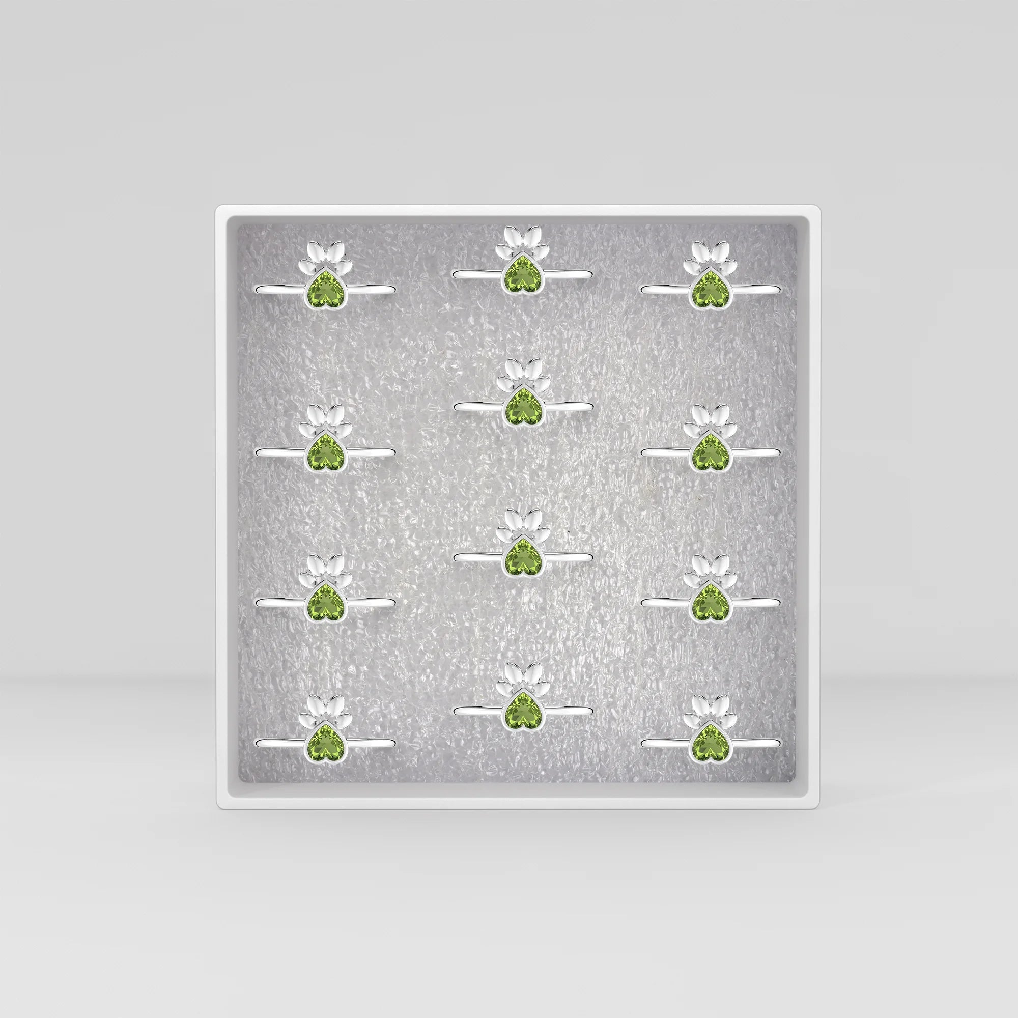 peridot bezel-set ring