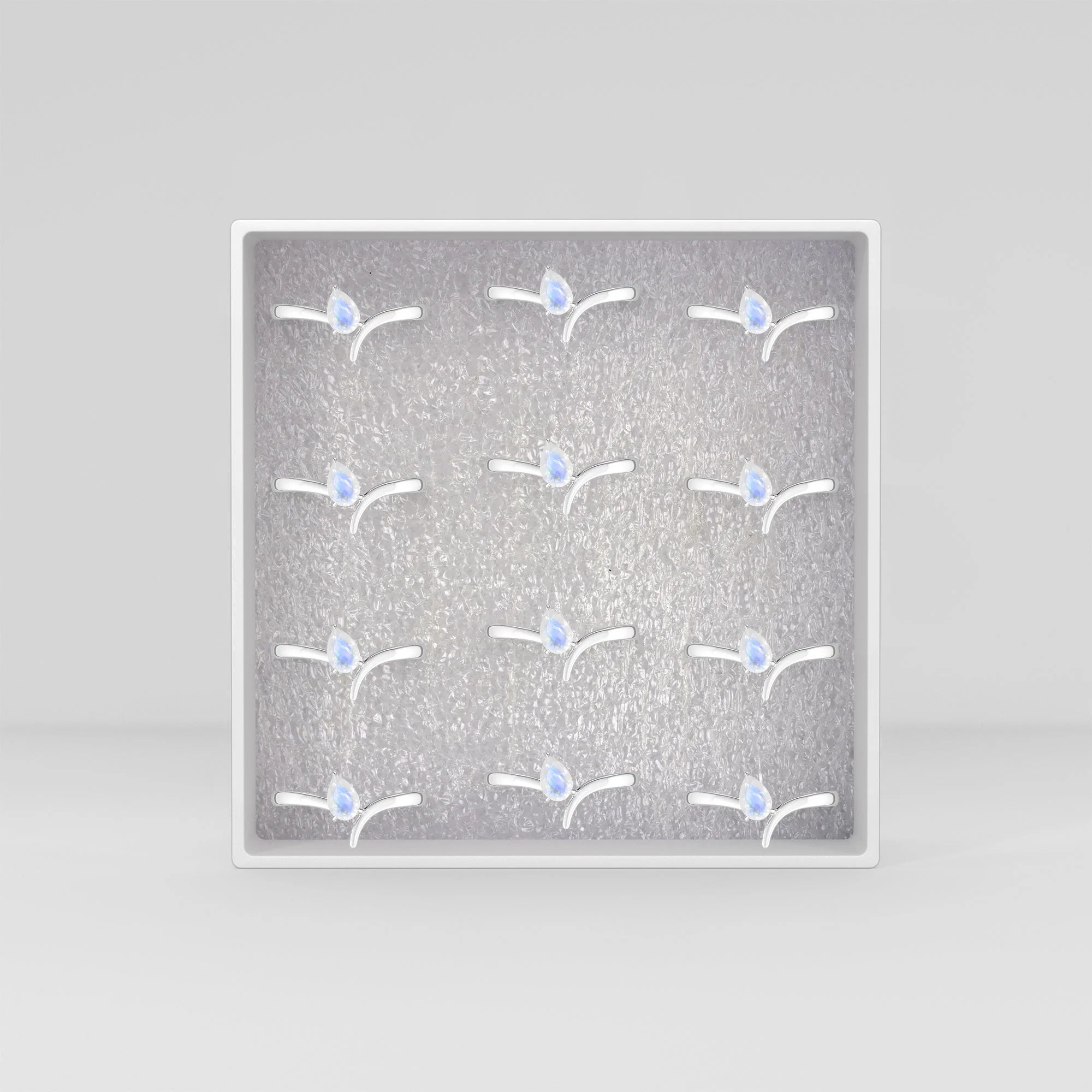 natural rainbow moonstone ring for women in sterling silver