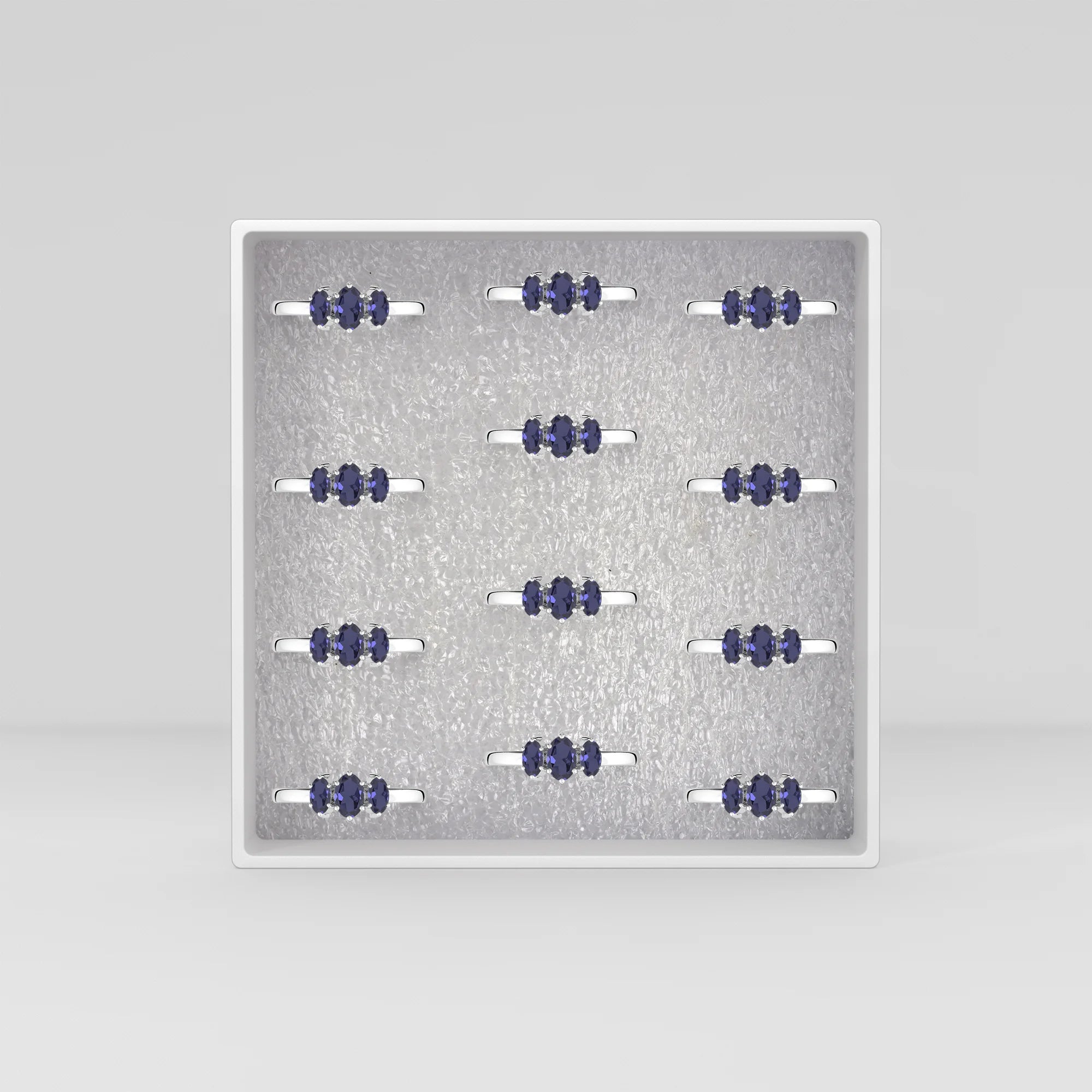 iolite prong-set ring