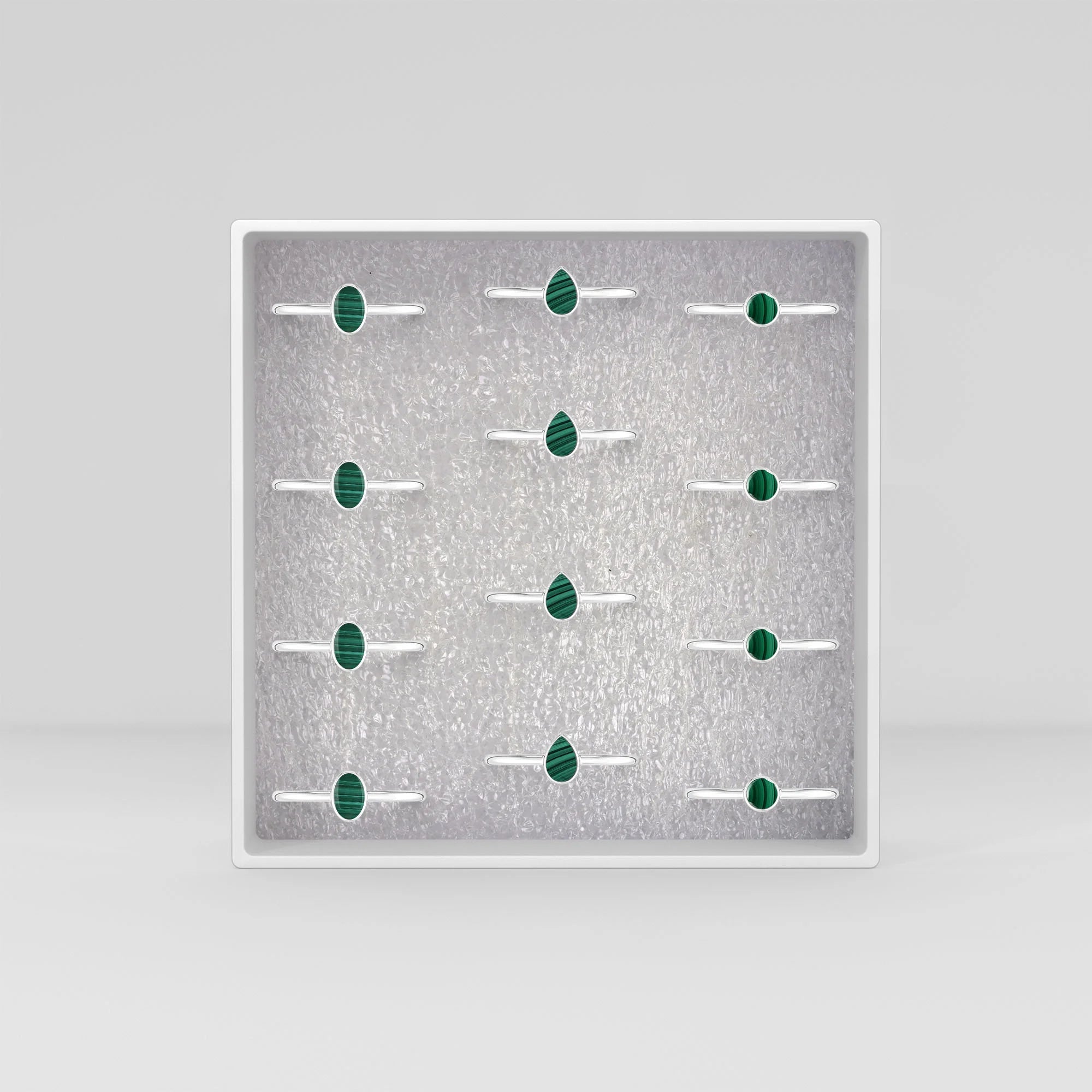 malachite bezel-set ring