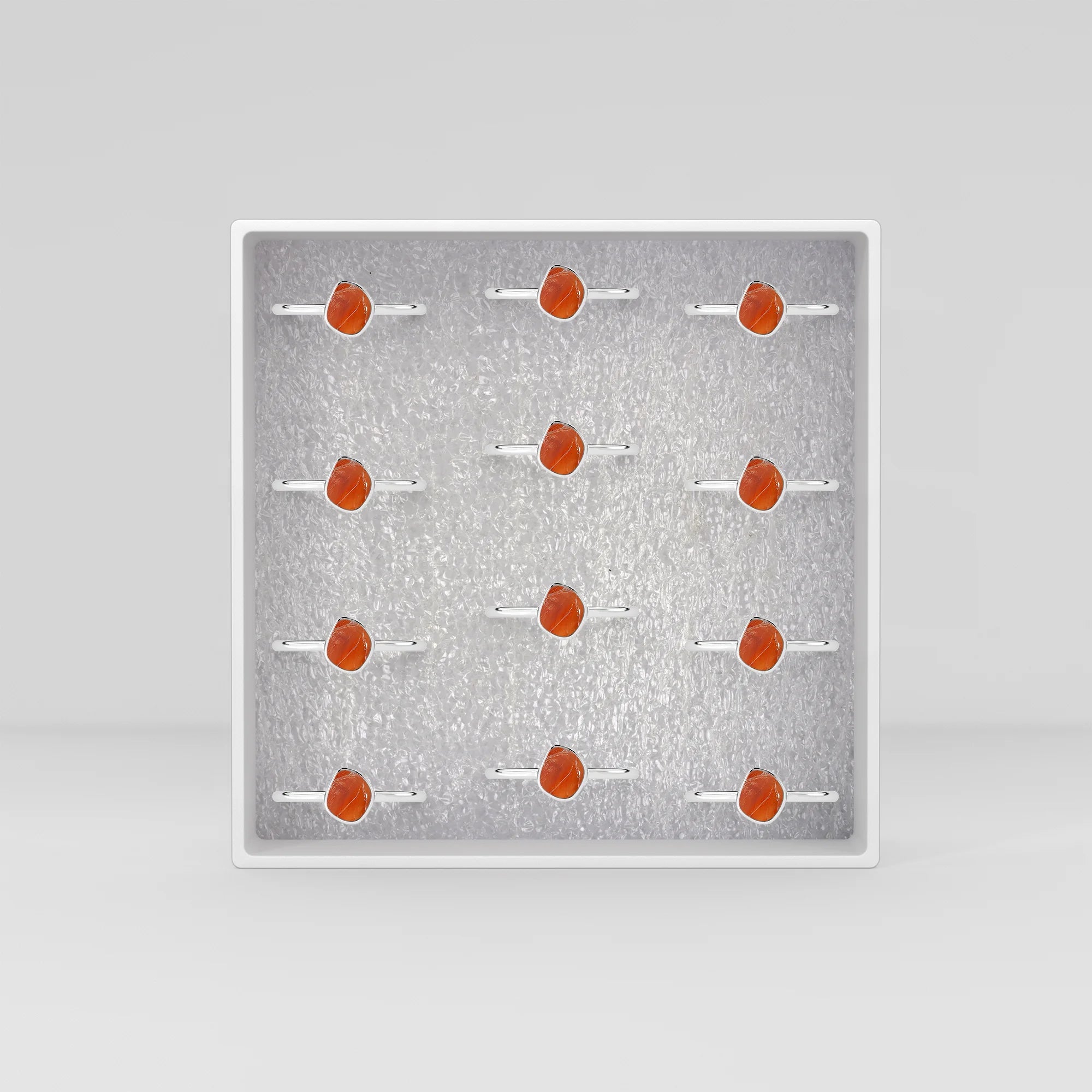 carnelian stackable bezel-set ring