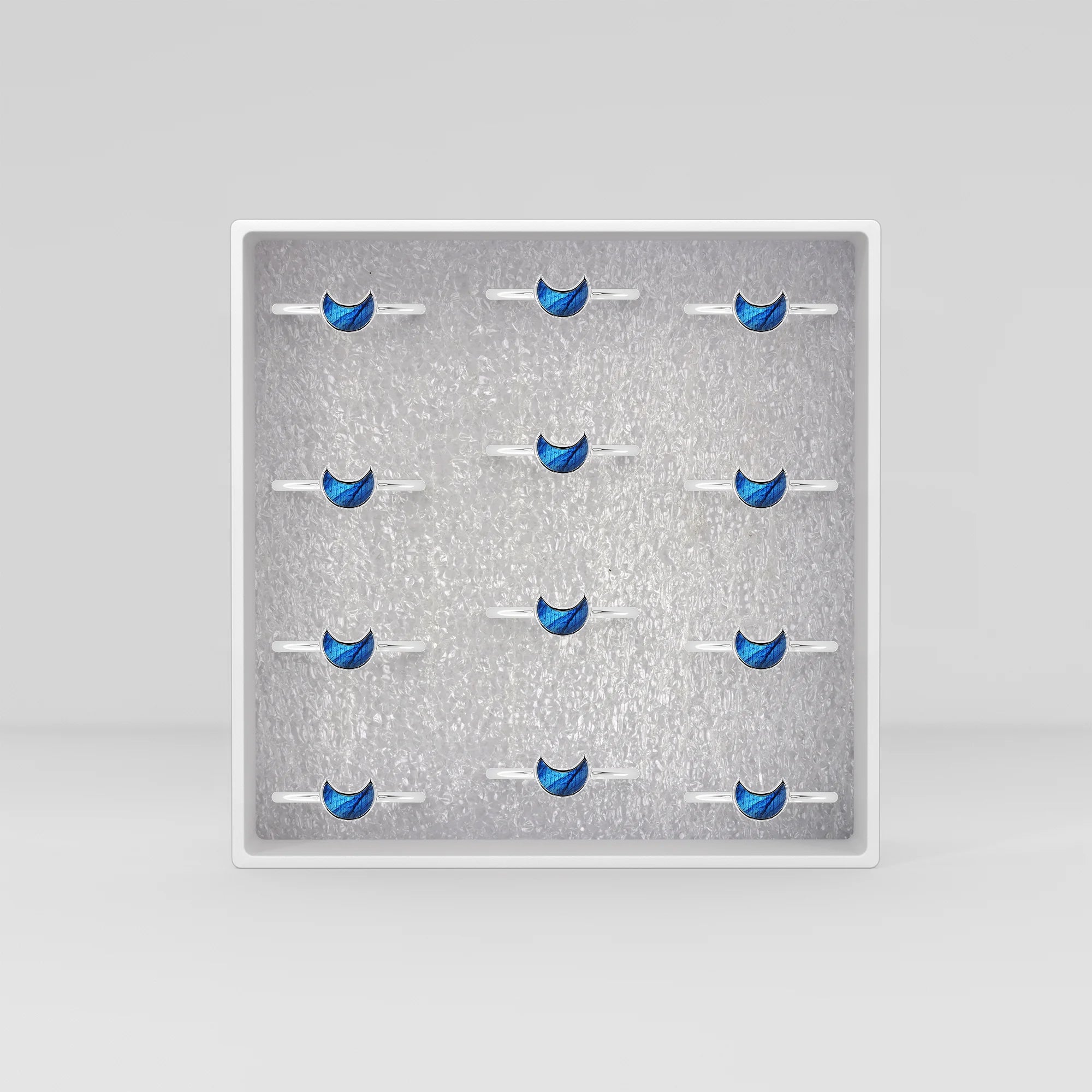 labradorite stackable bezel-set ring