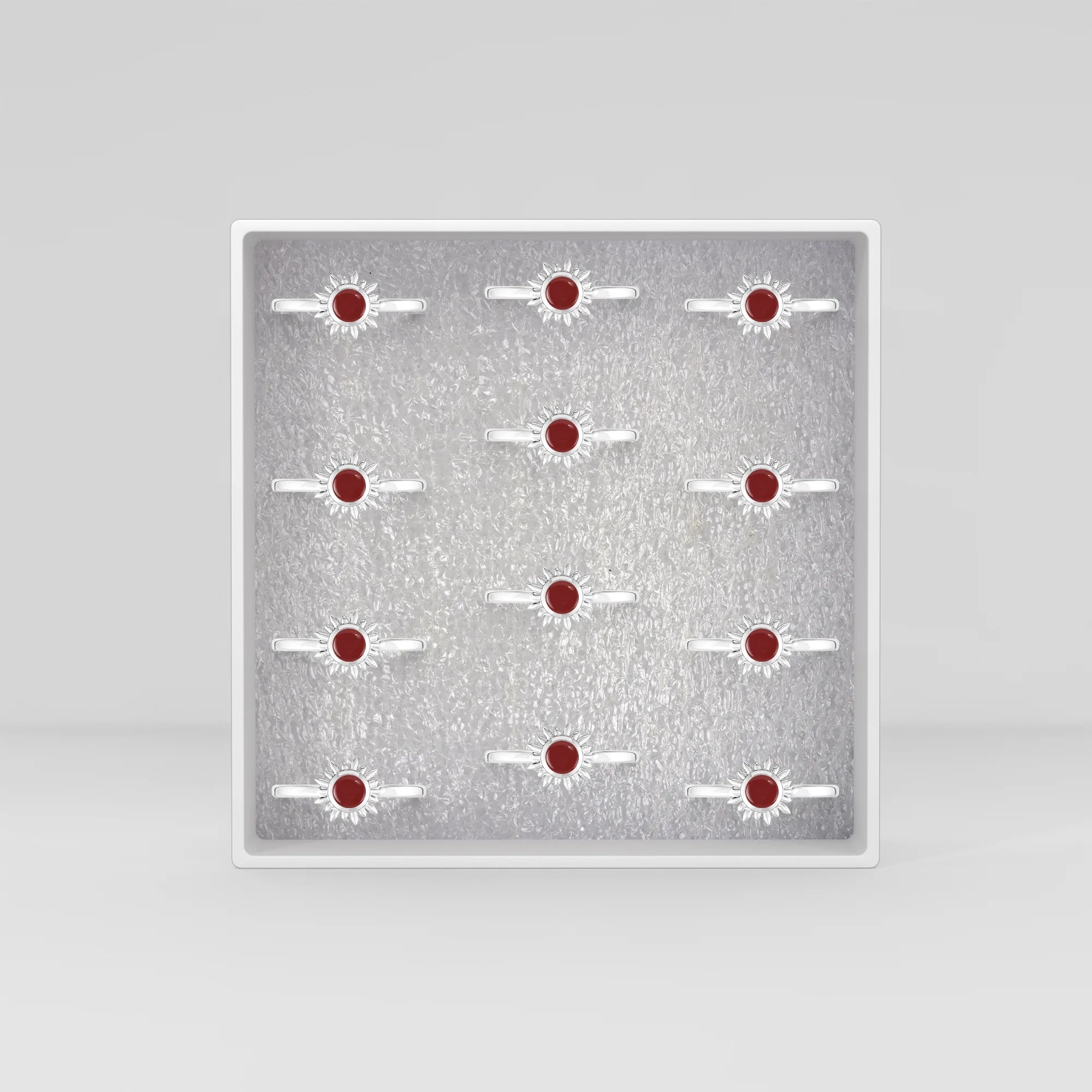 garnet bezel-set ring